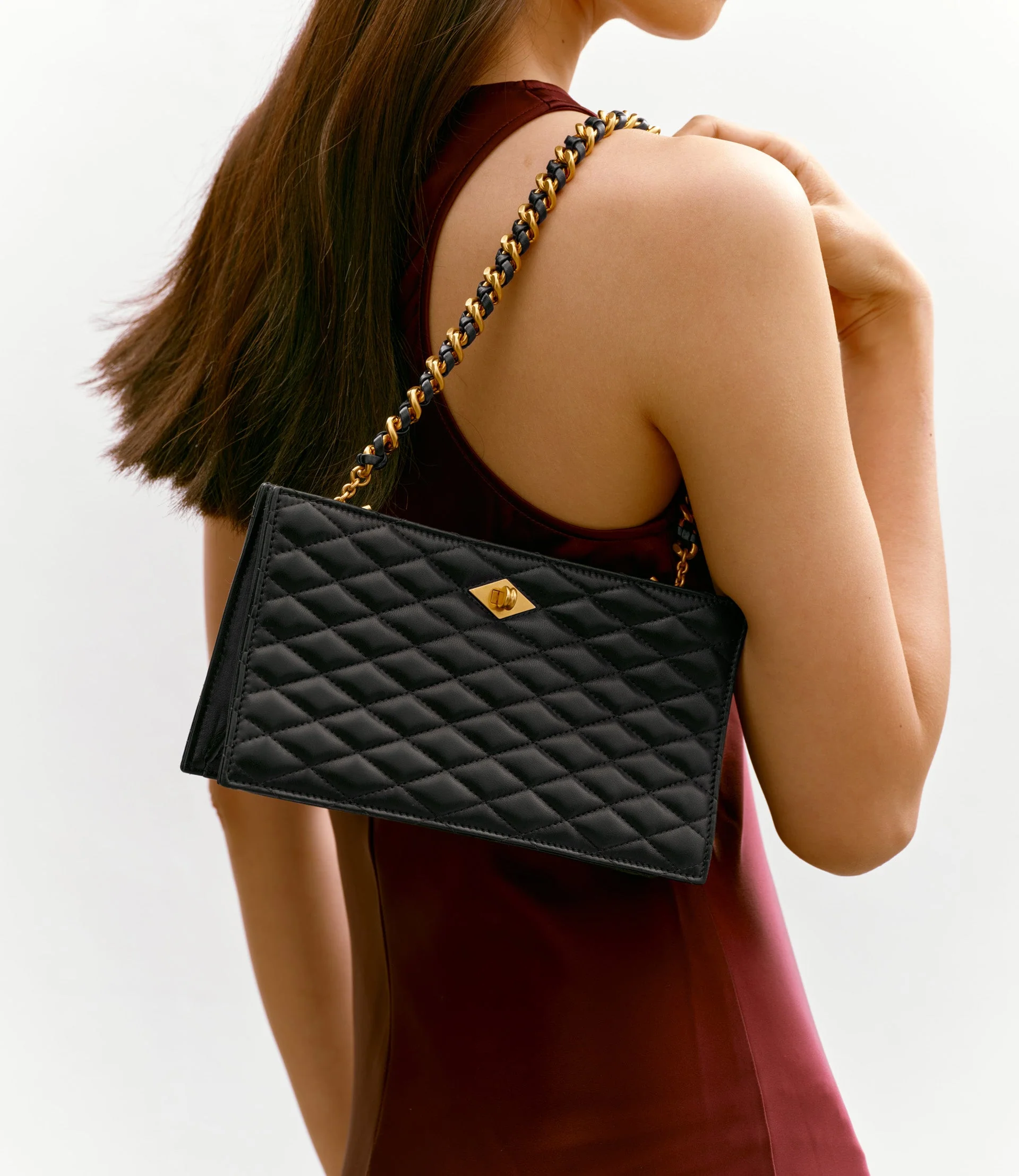 Metier - Large Chain Strap Elvis Black with Gold Hardware - Image 5