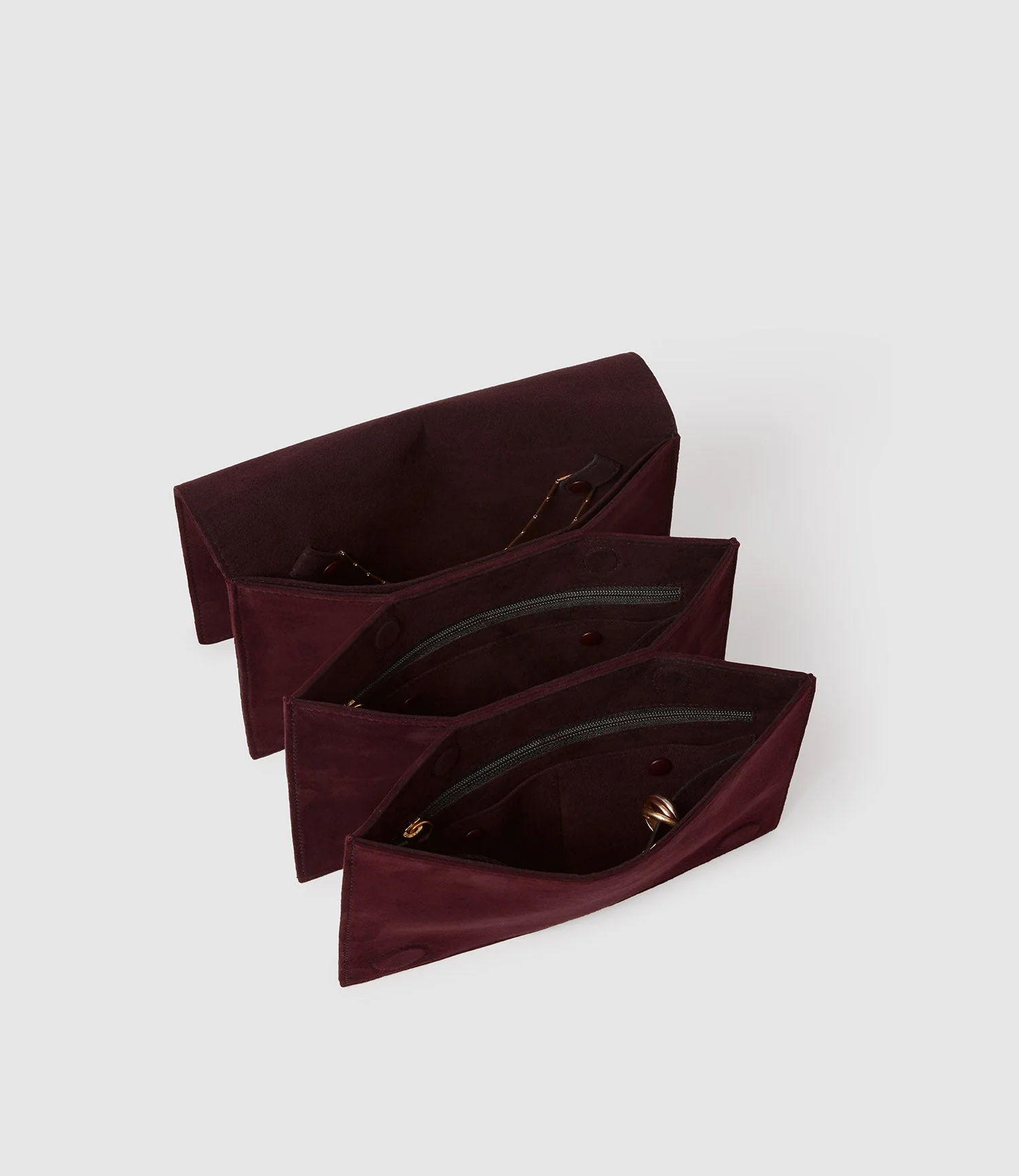 Metier - Large Jewellery Travel Case Buttery Suede Amarone - Image 3