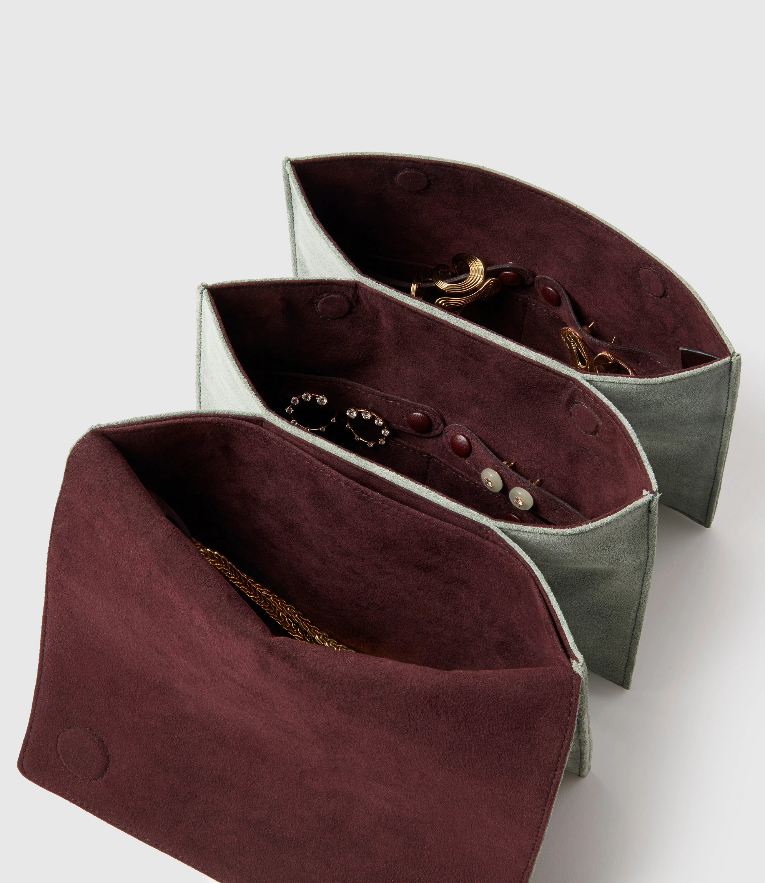 Metier - Large Jewellery Travel Case Suede Terra - Image 4