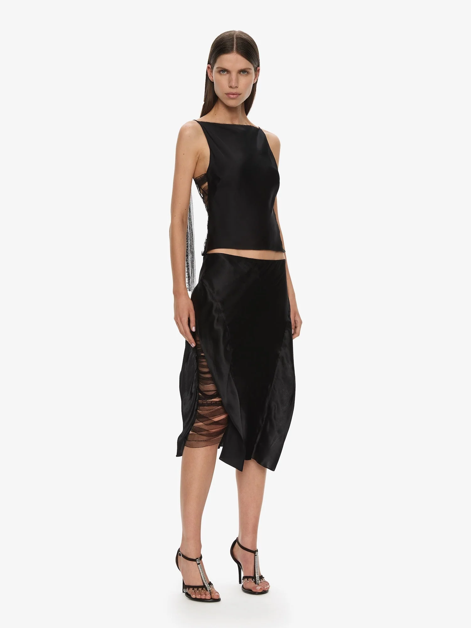 Christopher Esber - Lattice Lace Silk Skirt