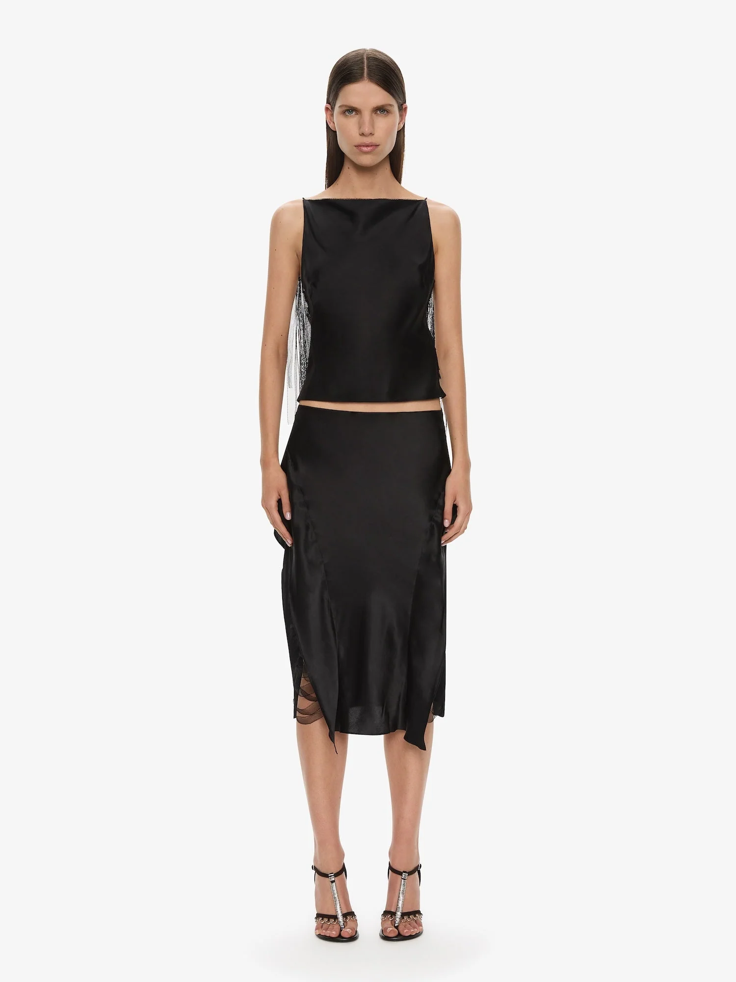 Christopher Esber - Lattice Lace Silk Skirt - Image 3