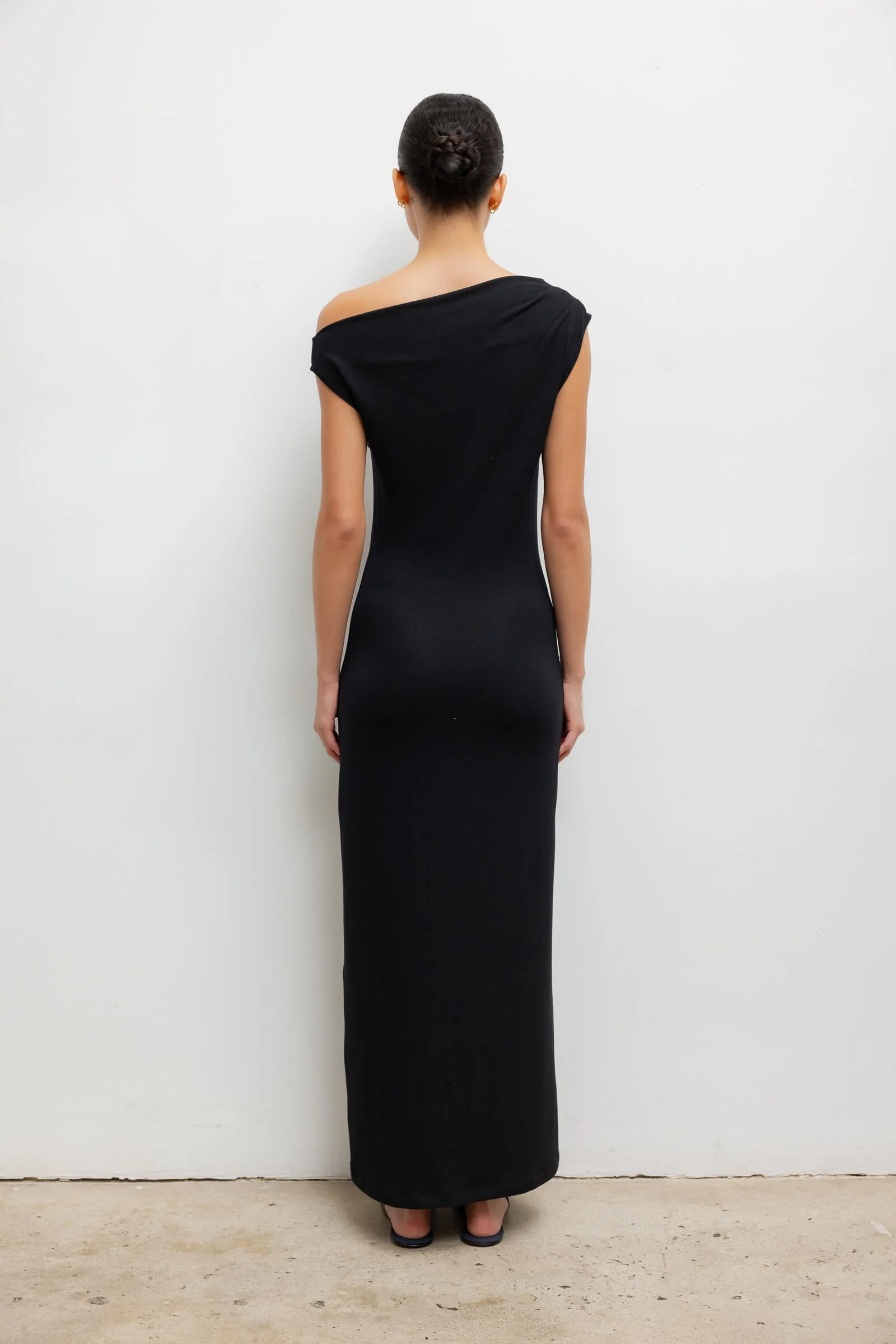 Leset - Lauren Ruched Asymmetrical Shoulder Dress - Image 6