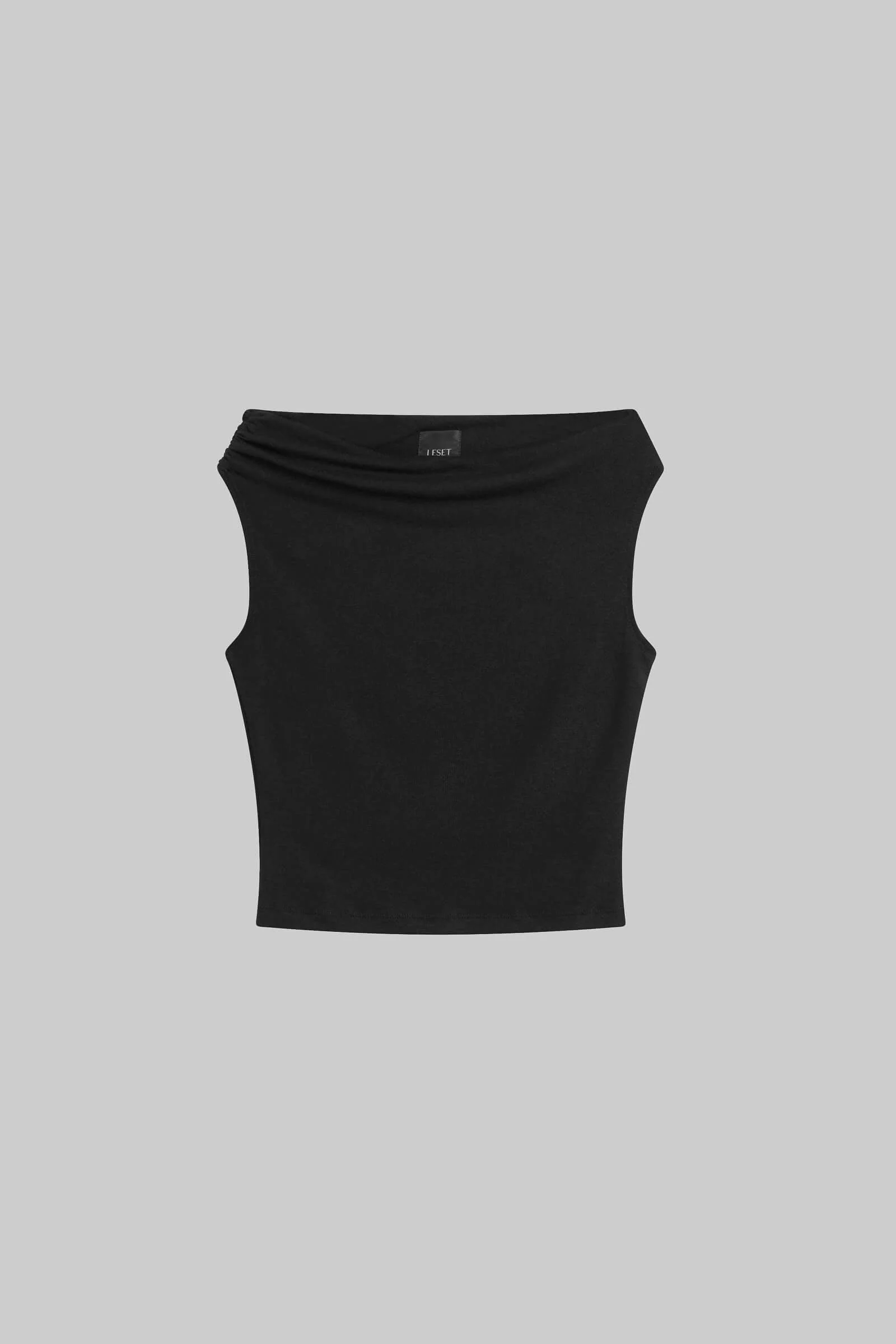 Leset - Lauren Ruched Asymmetrical Shoulder Top - Image 2
