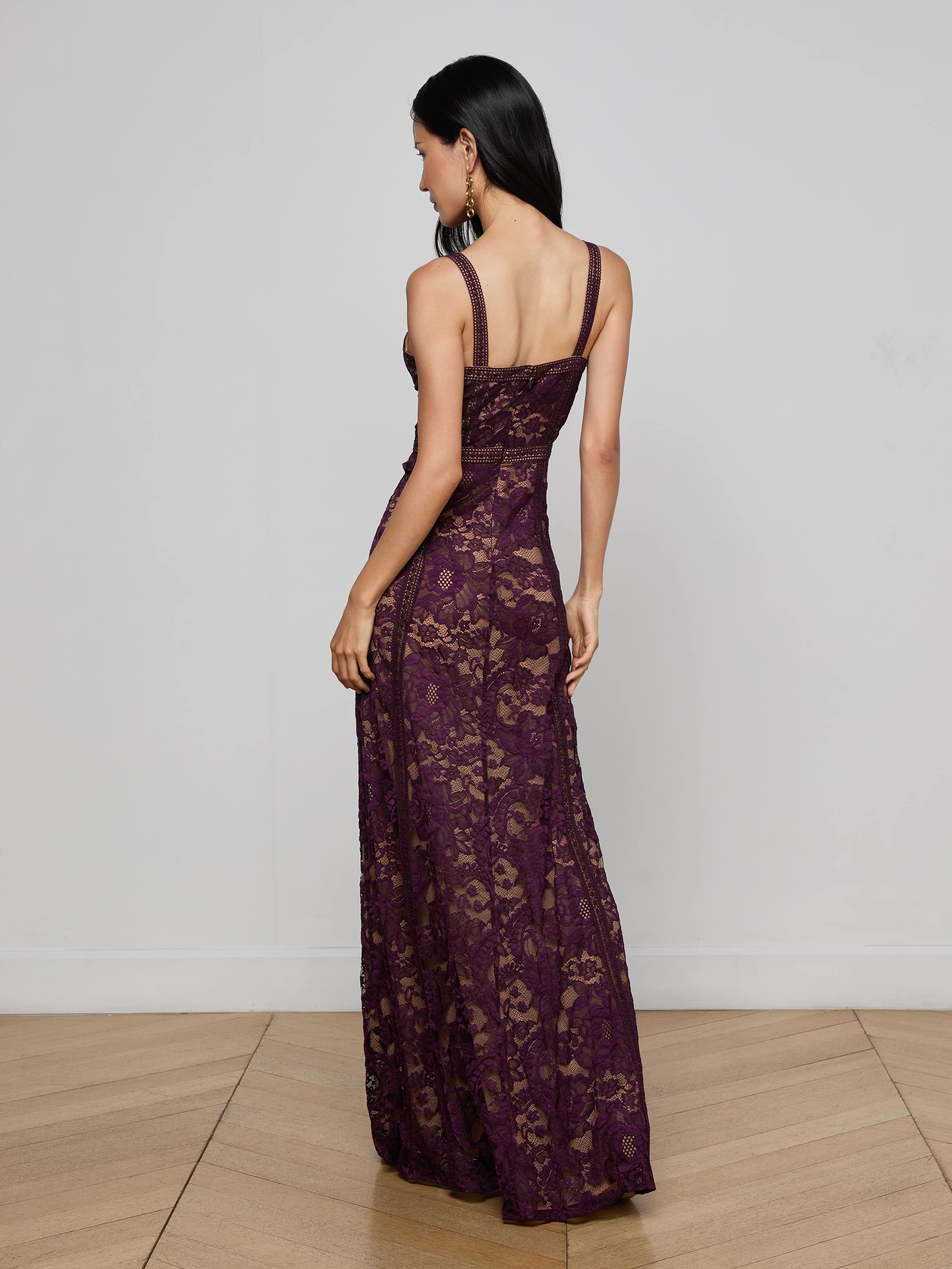 L'AGENCE - Laynie Lace Maxi Dress - Image 4
