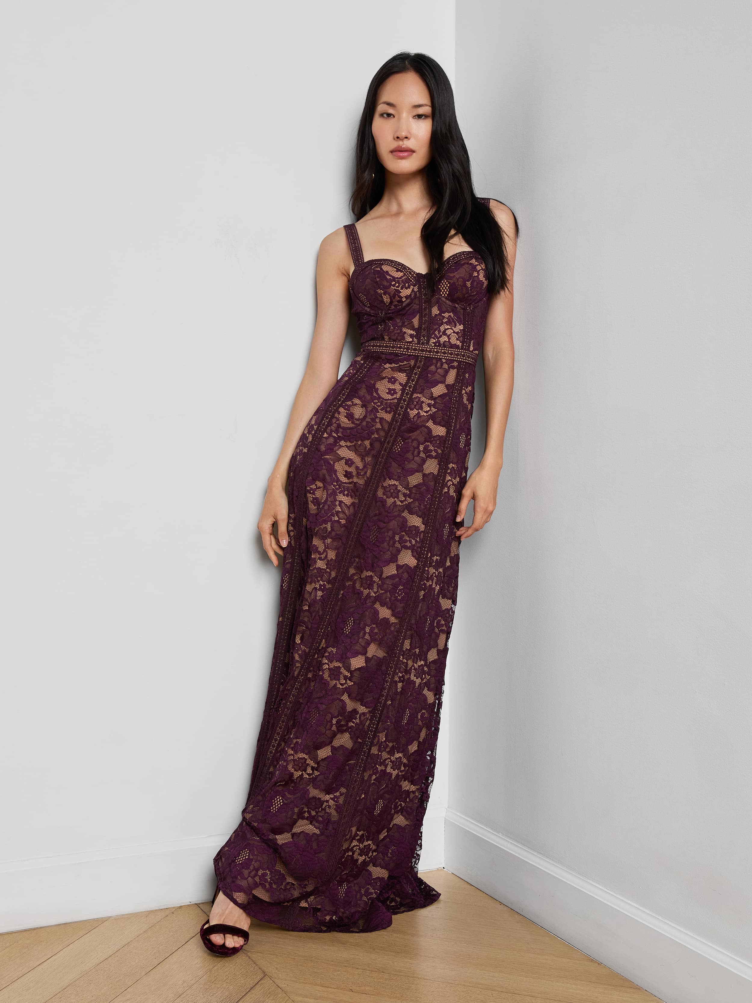 L'AGENCE - Laynie Lace Maxi Dress - Image 5