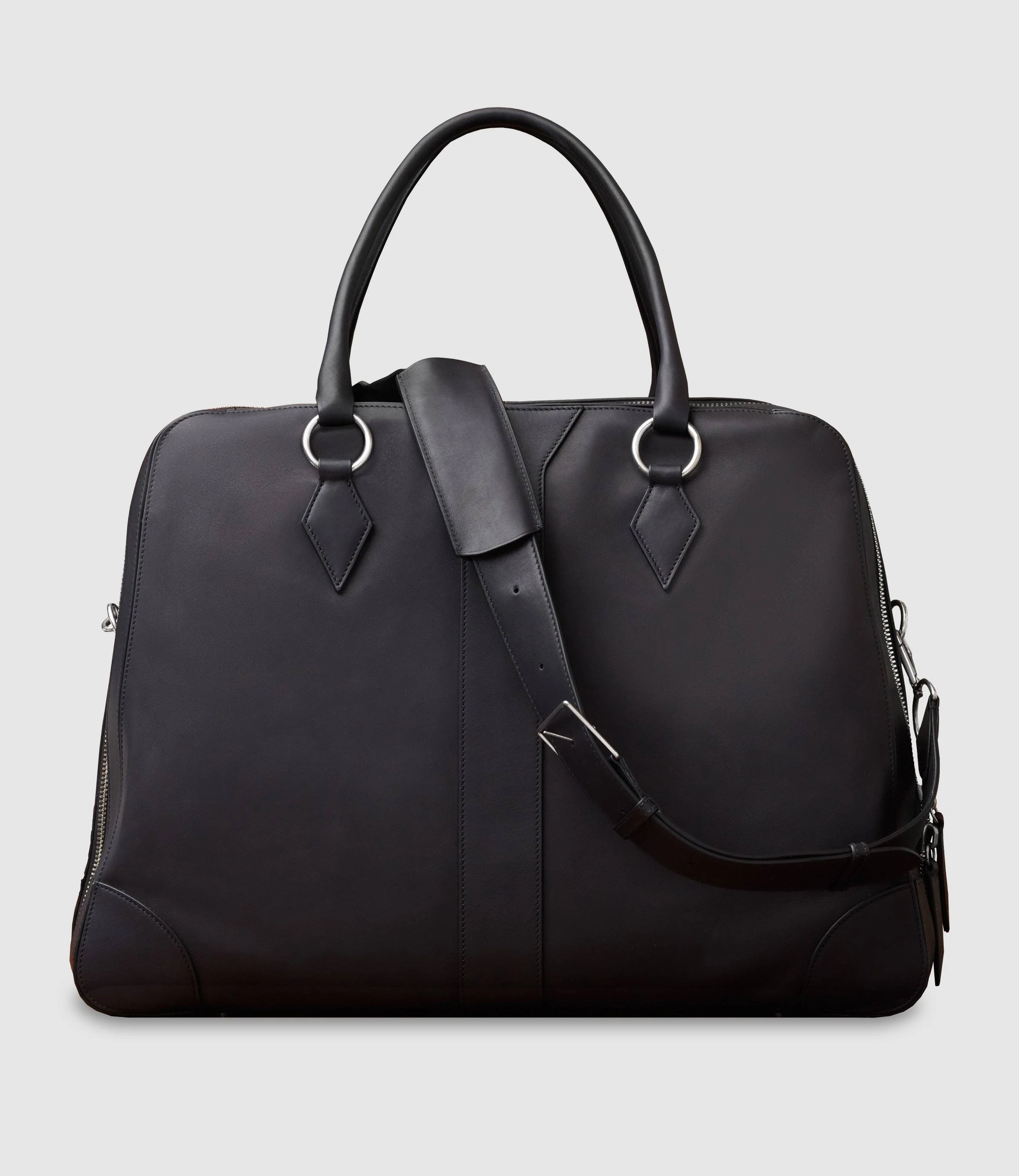 Metier - Le Grand Voyage Three to Five Night Bag Natural Calfskin Matte Black