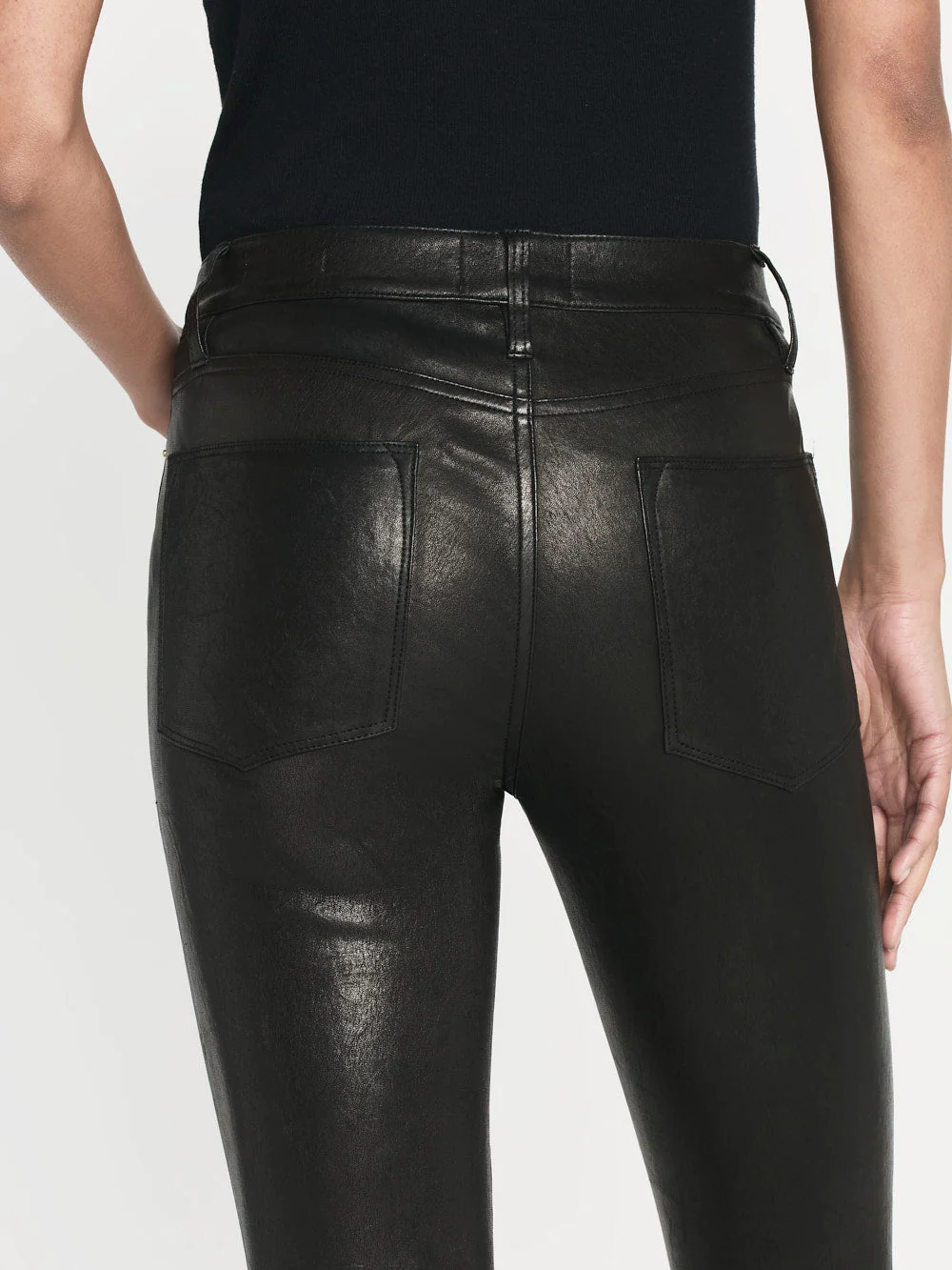 FRAME - Leather Le High Skinny - Image 3