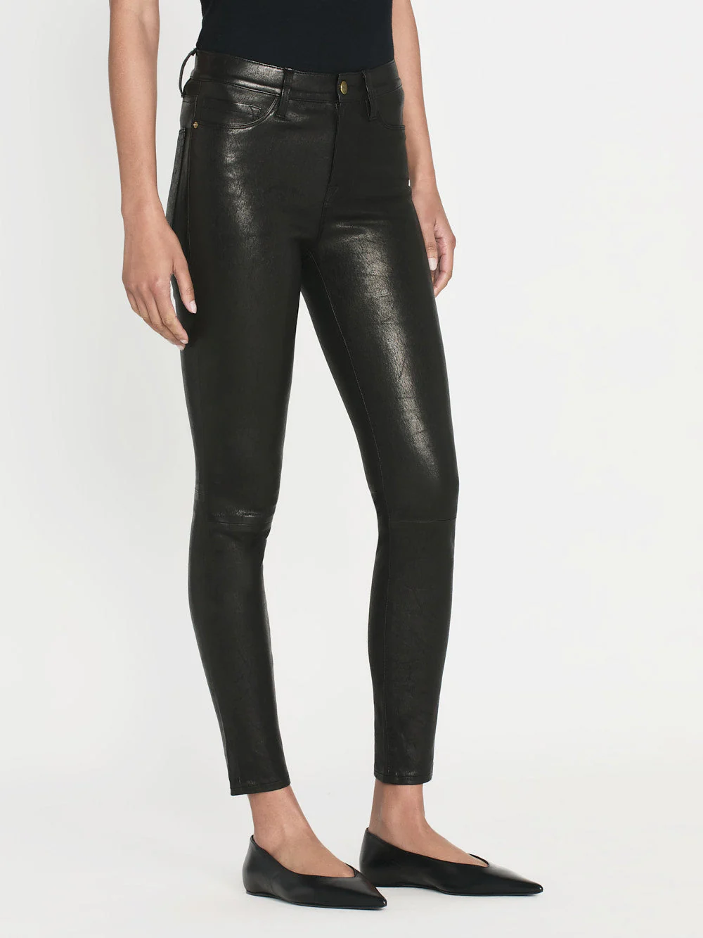FRAME - Leather Le High Skinny - Image 4