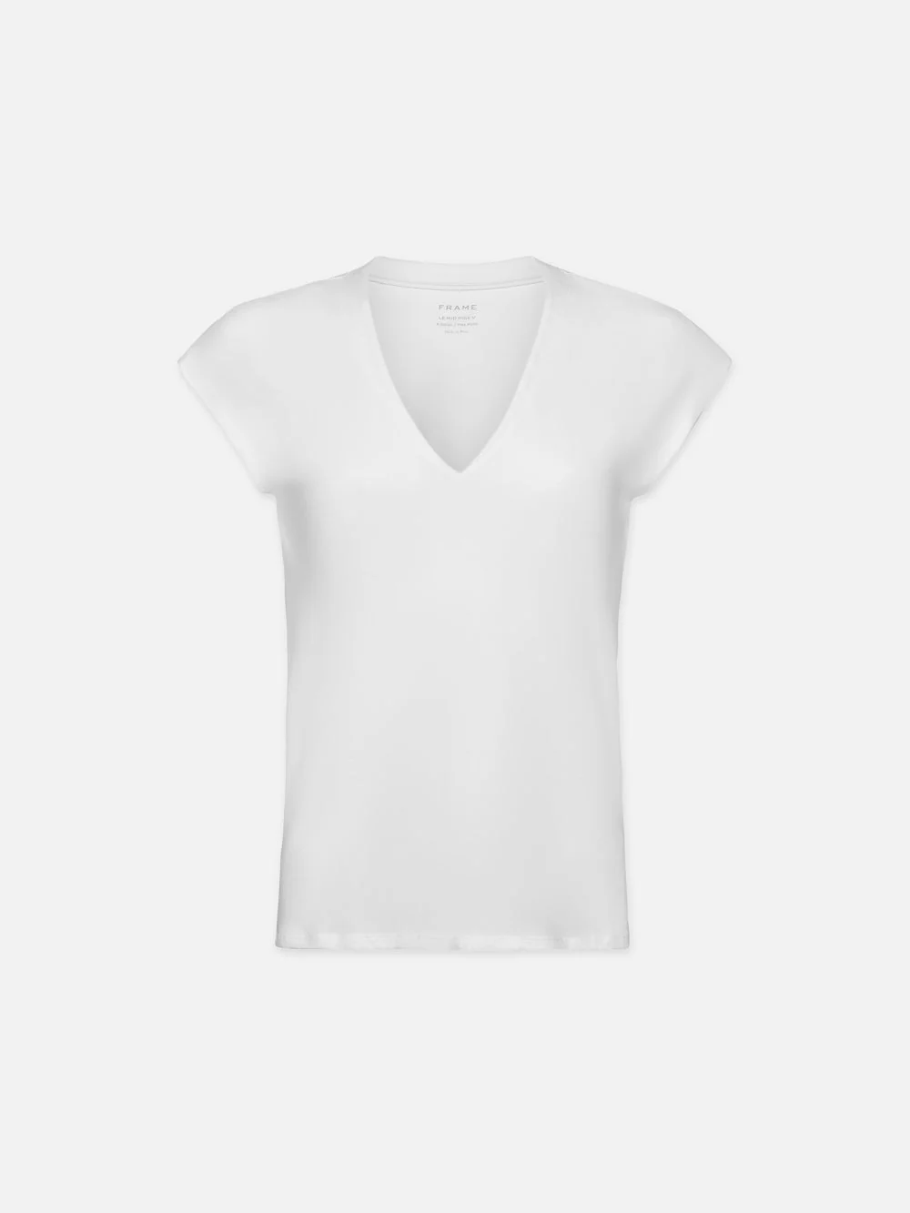 FRAME - Le Mid Rise V Neck Tee - Image 2