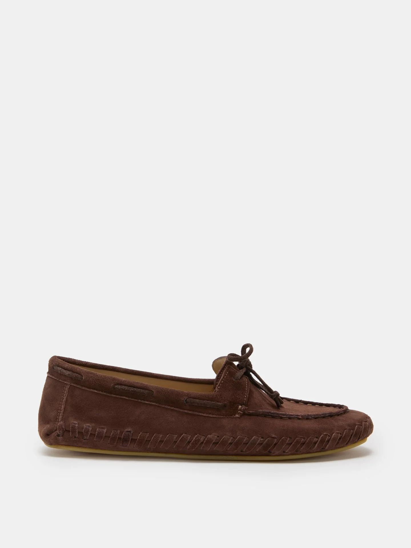 Le Monde Beryl - Driver Moccasin / Chocolate Woven Suede