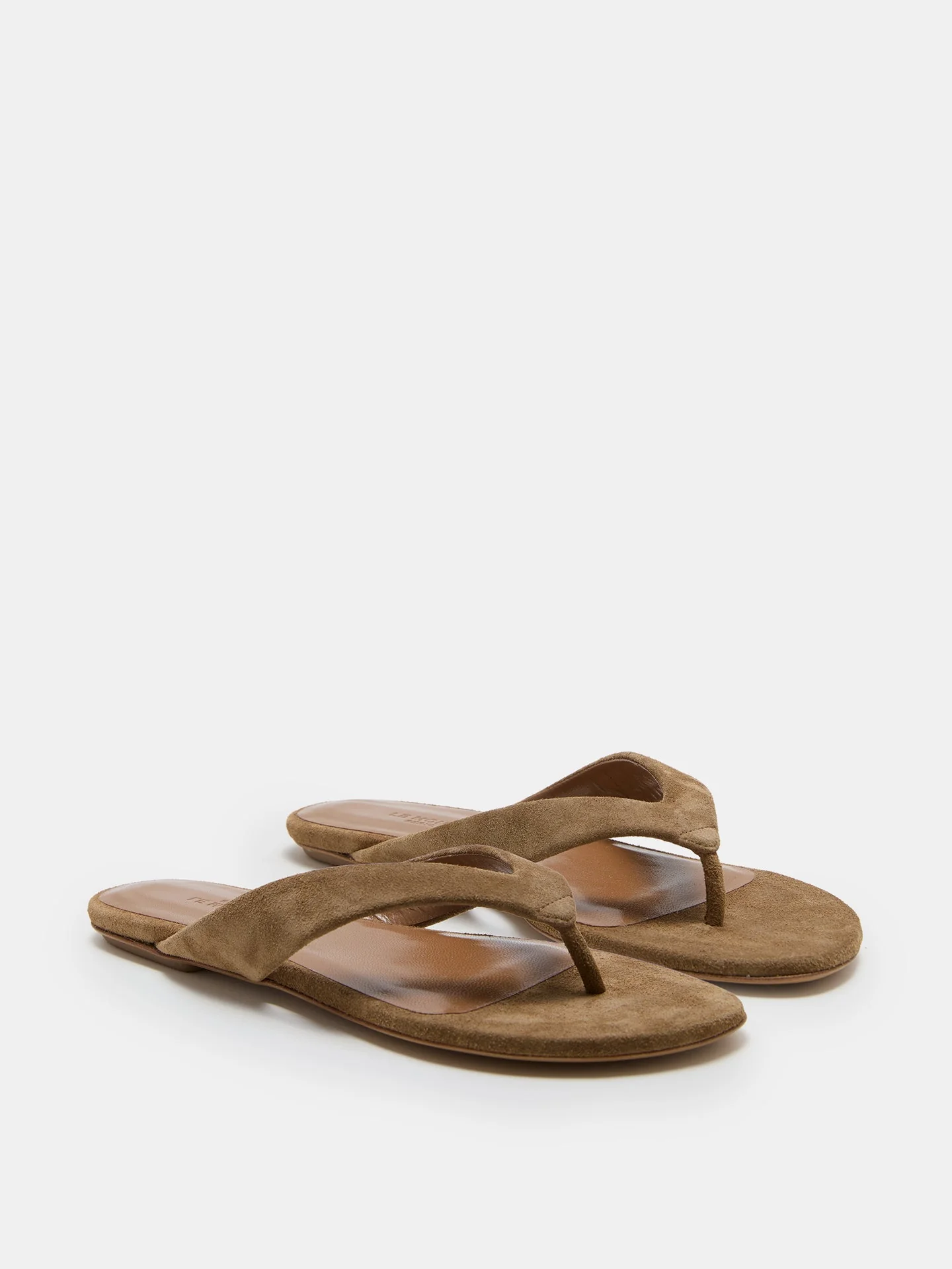 Le Monde Beryl - Flat Thong Sandal / Taupe Suede - Image 2