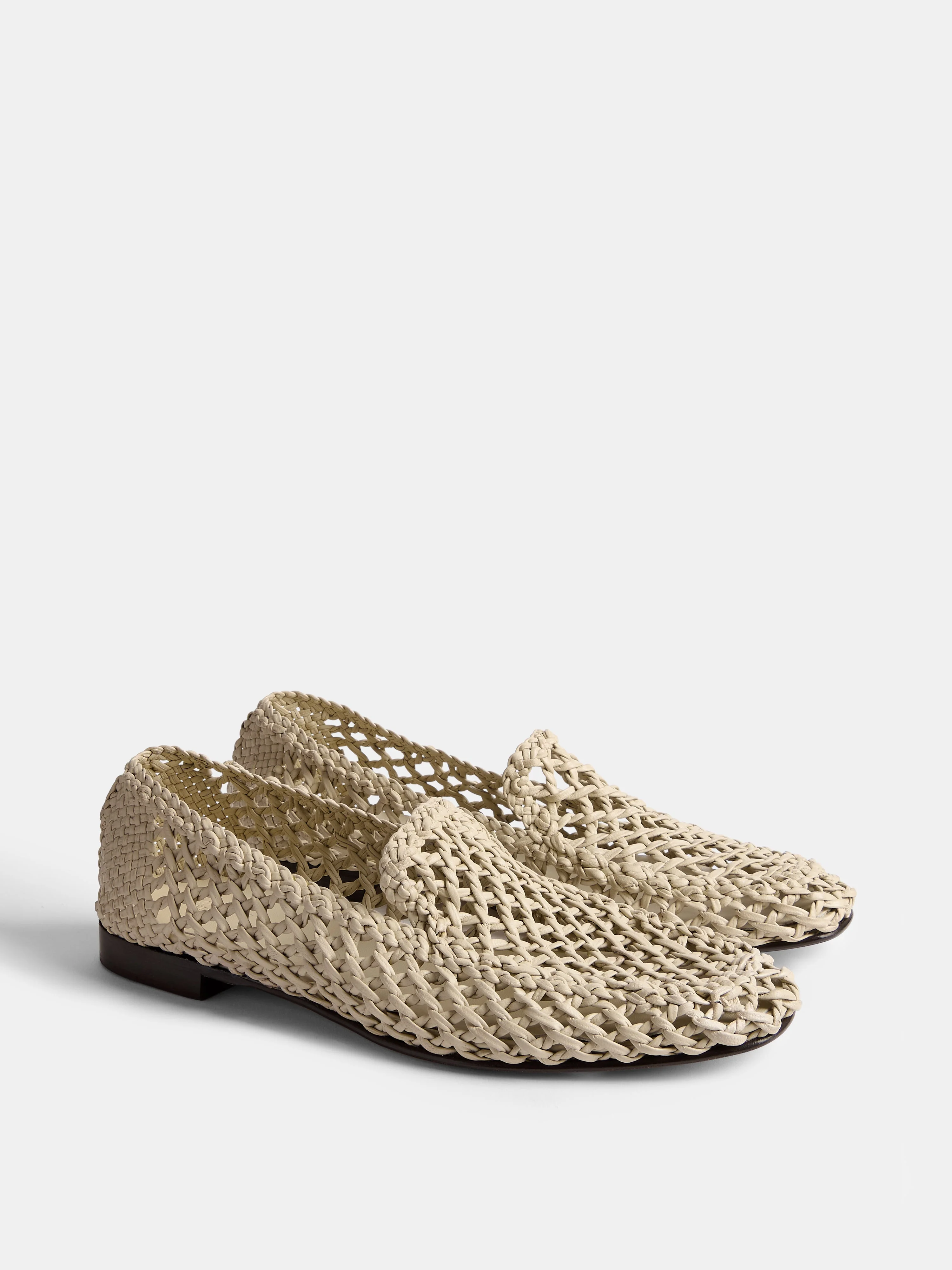 Le Monde Beryl - Soft Loafer Knotted / Ecru Leather - Image 2