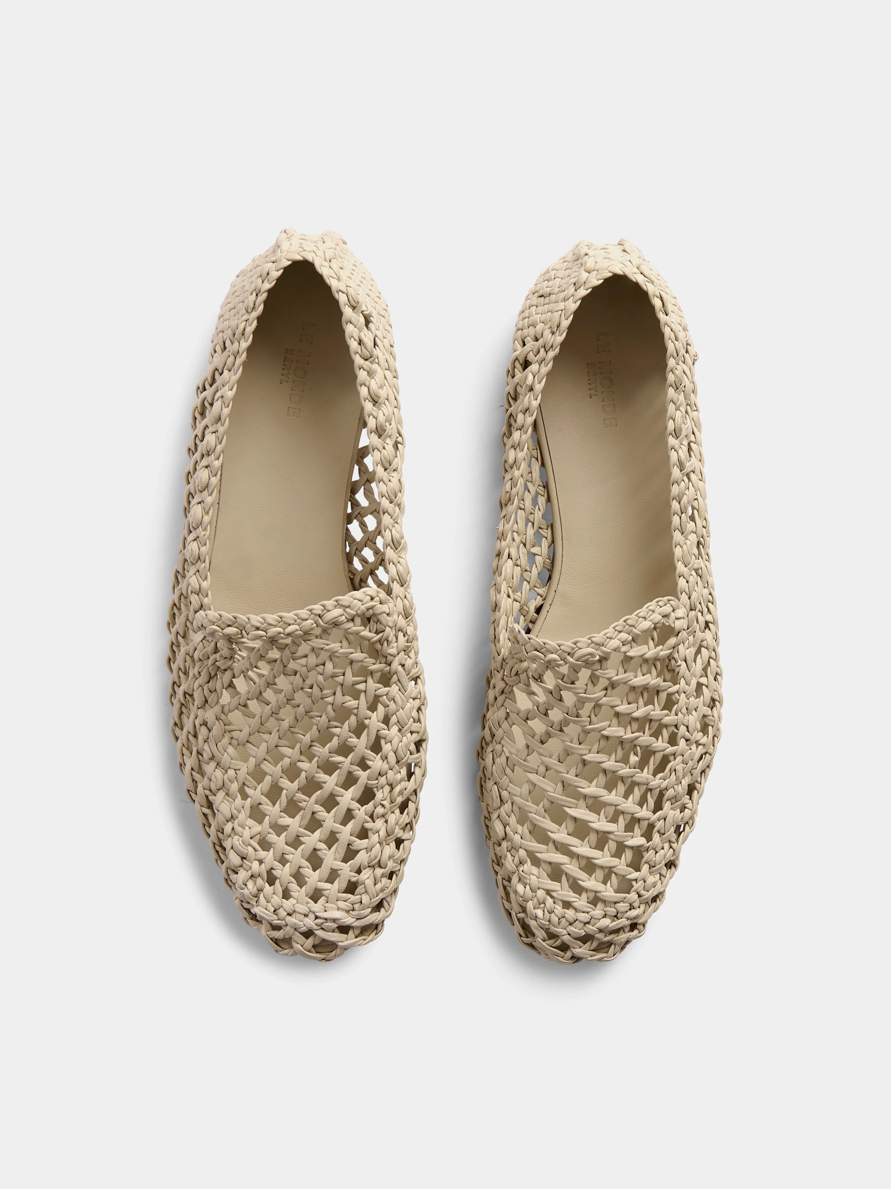 Le Monde Beryl - Soft Loafer Knotted / Ecru Leather - Image 3