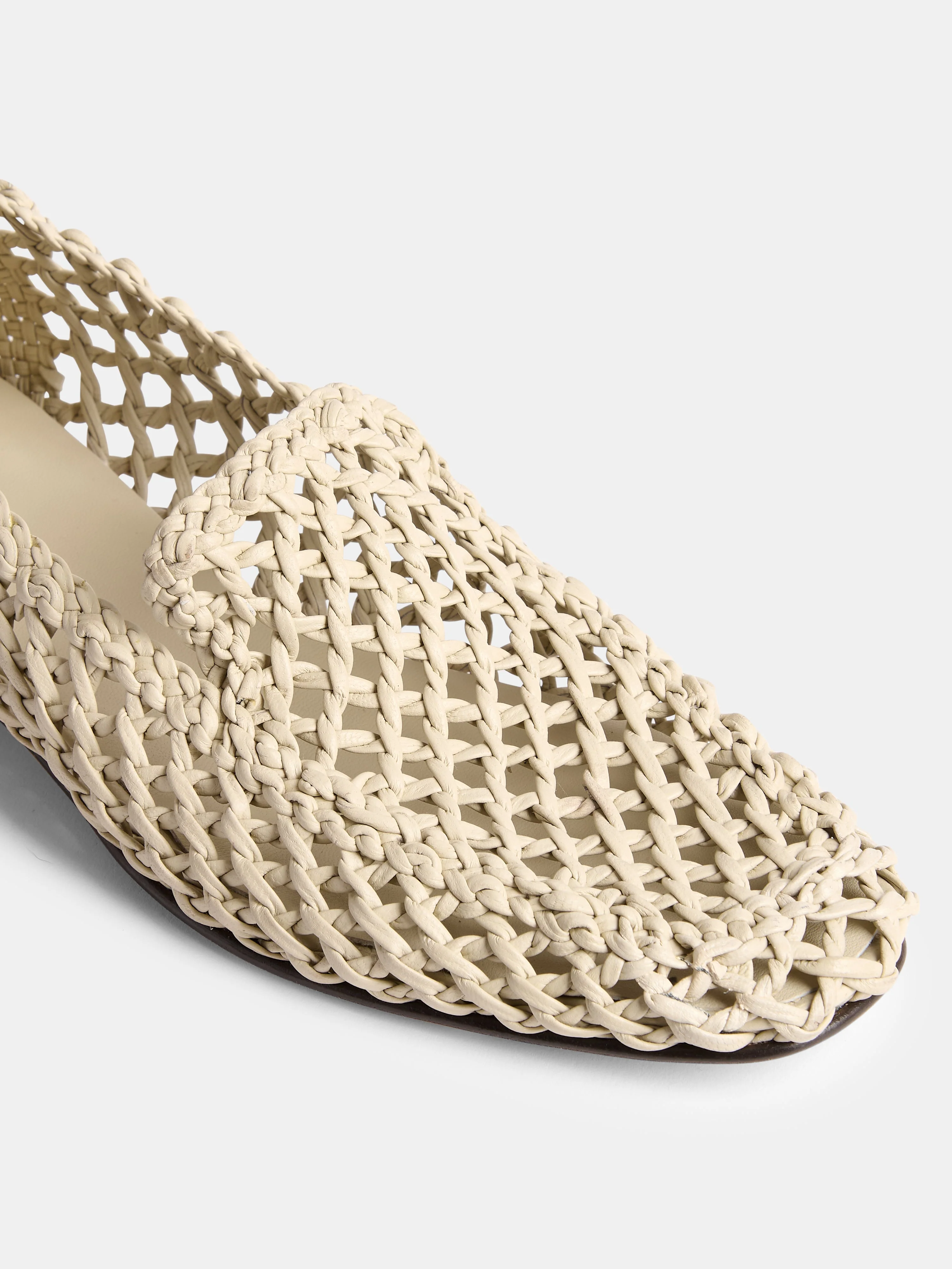 Le Monde Beryl - Soft Loafer Knotted / Ecru Leather - Image 4