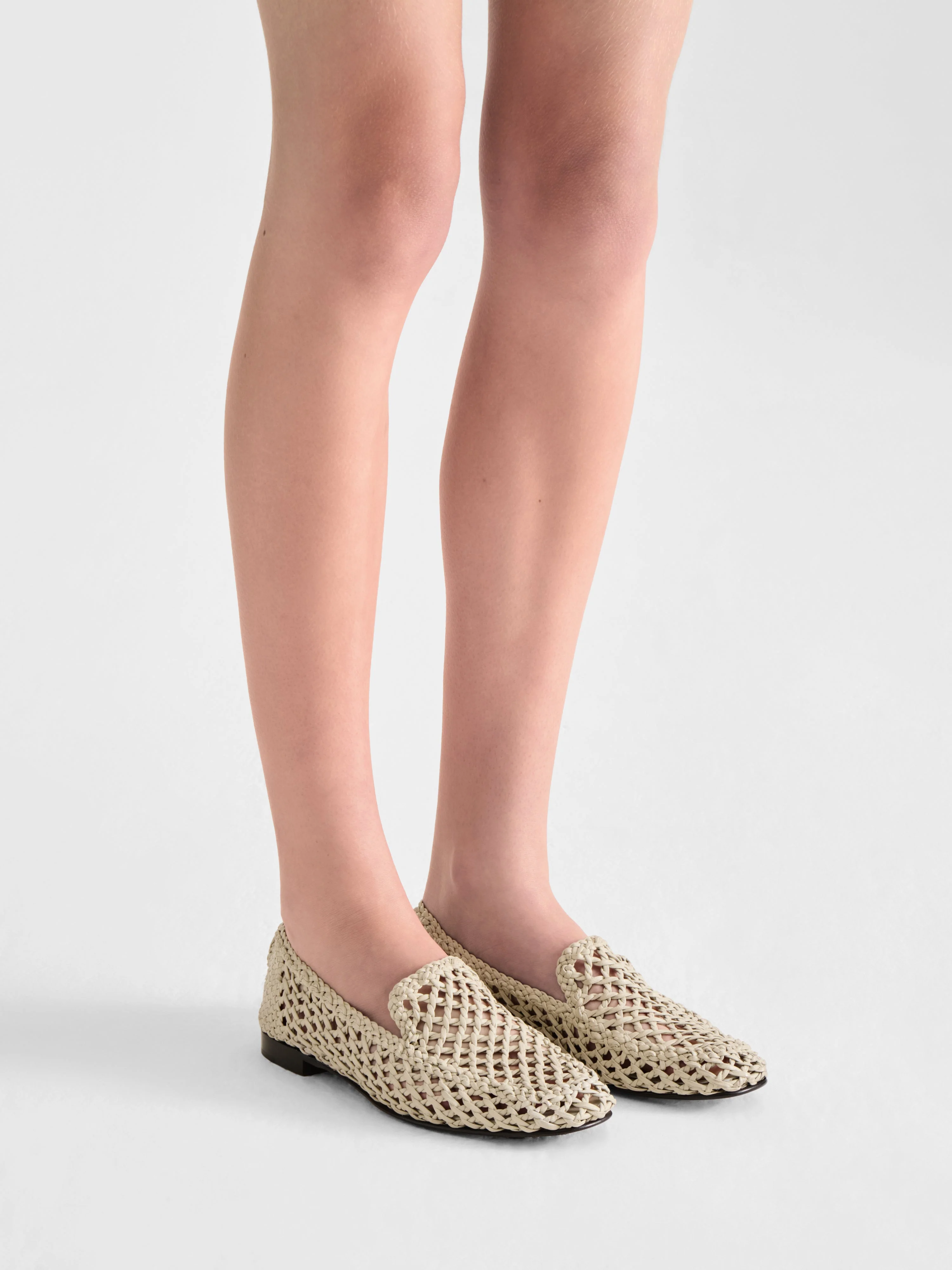Le Monde Beryl - Soft Loafer Knotted / Ecru Leather - Image 5