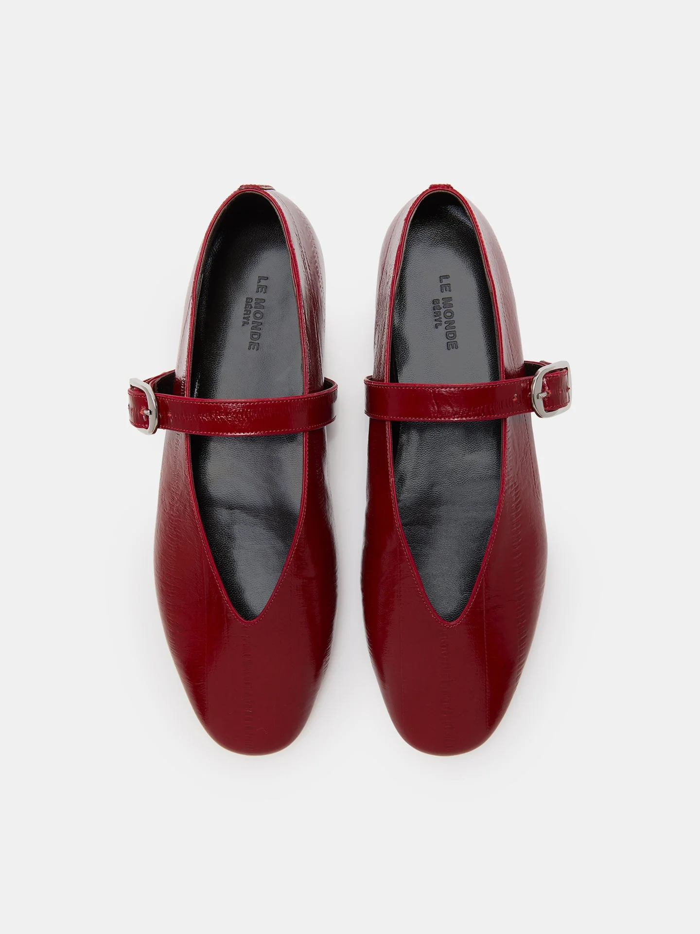 Le Monde Beryl - Stella Slipper / Oxblood Leather Eel Effect - Image 3