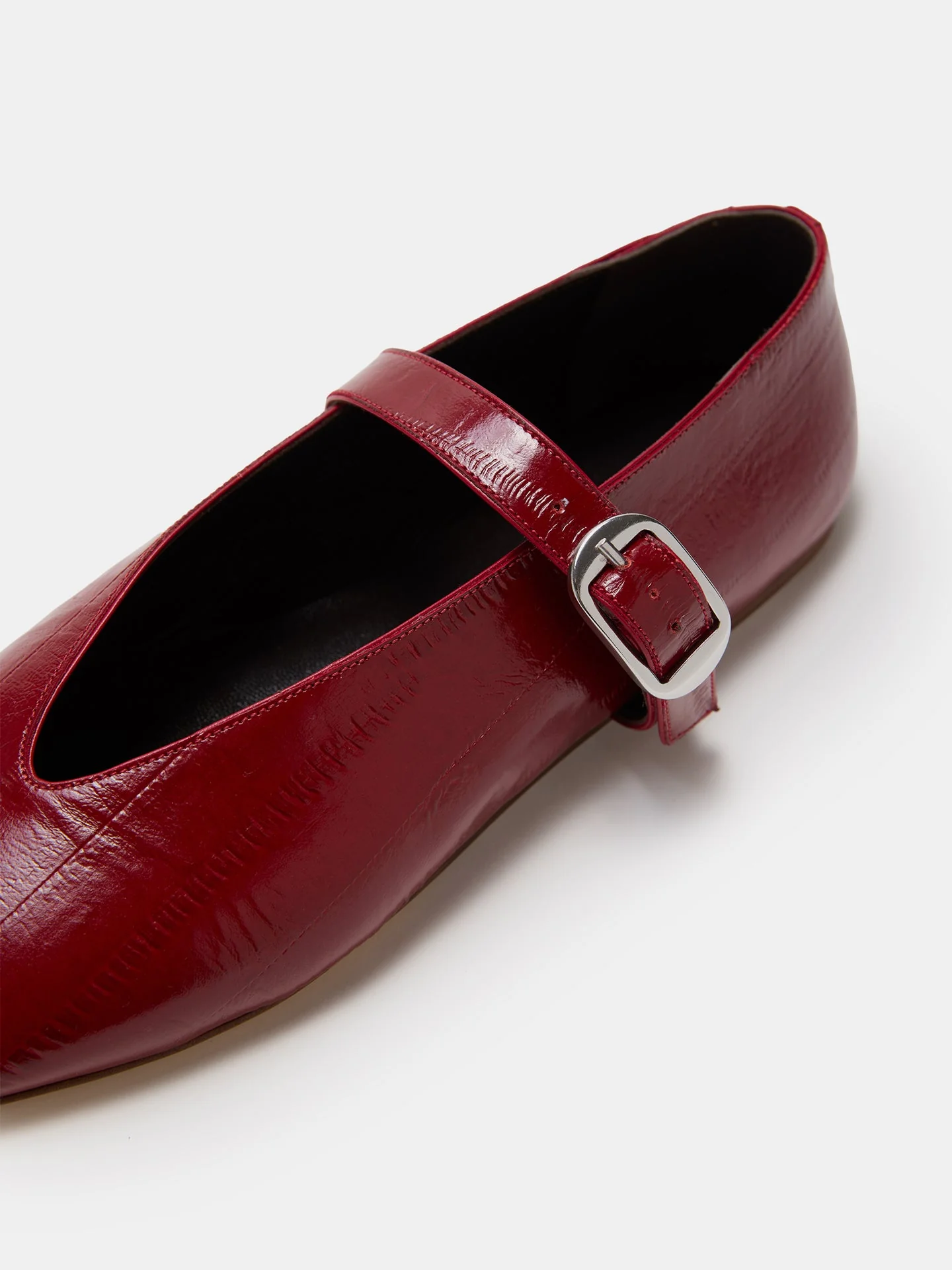 Le Monde Beryl - Stella Slipper / Oxblood Leather Eel Effect - Image 4