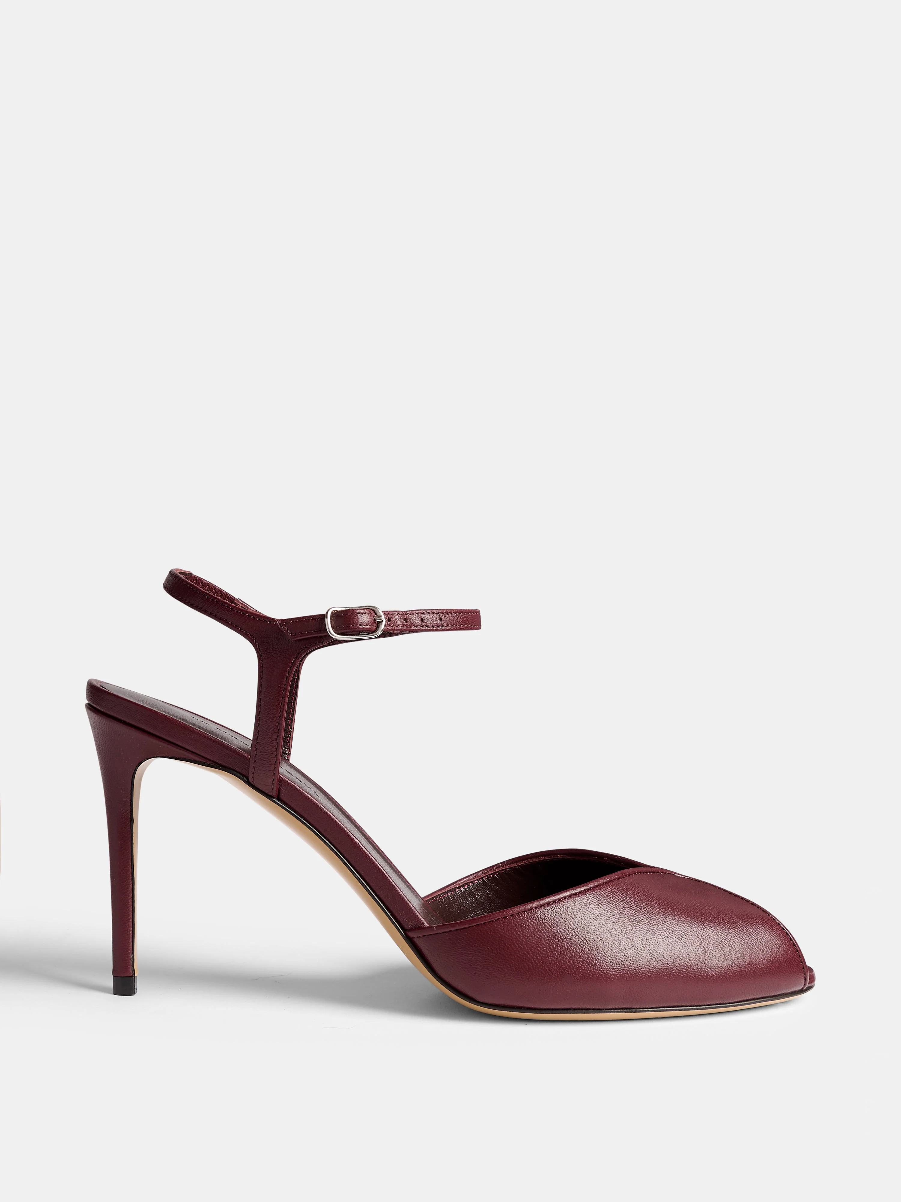 Le Monde Beryl - Valetta Peep Toe / Burgundy Leather