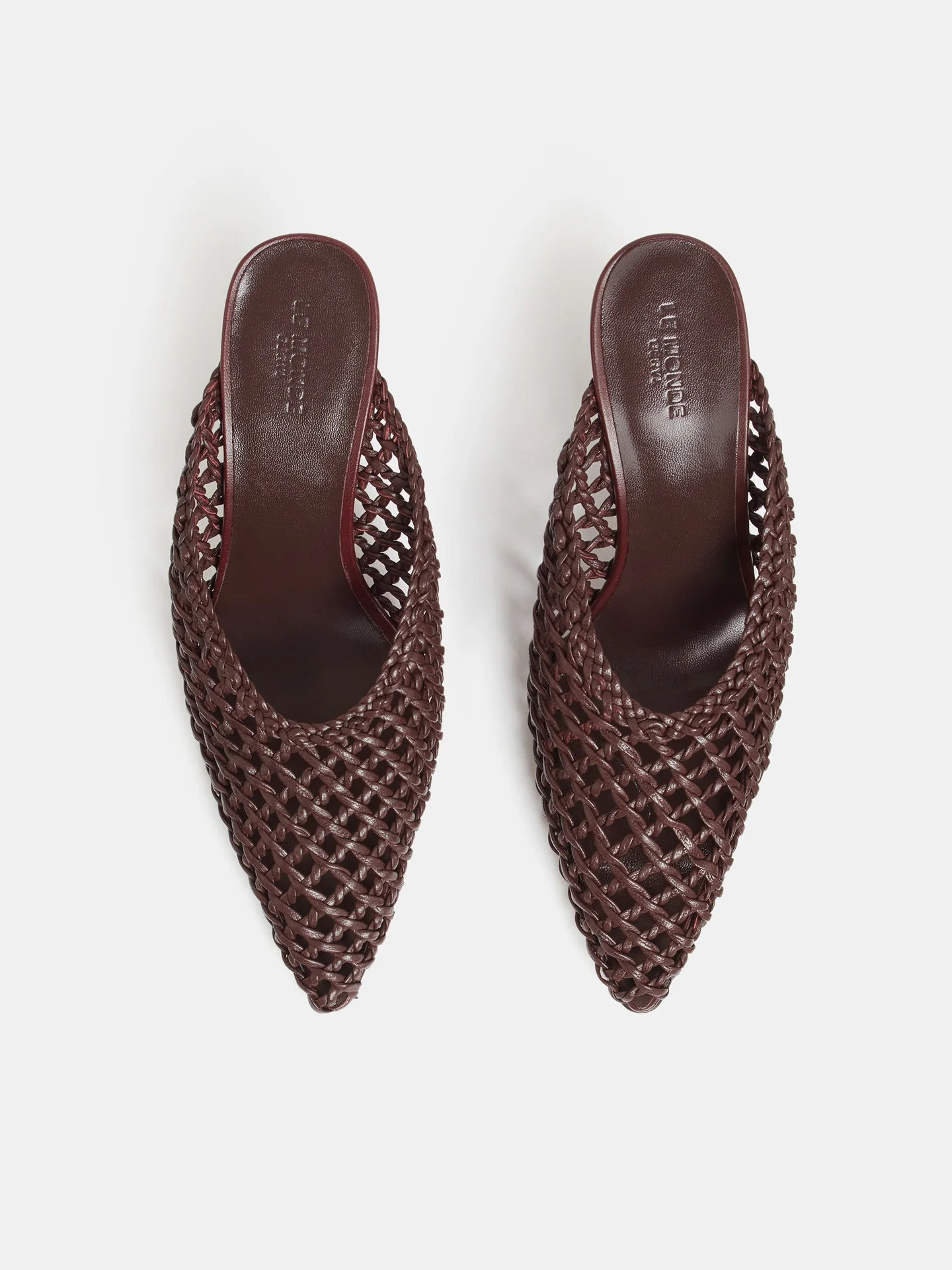 Le Monde Beryl - Victoria Mule Knotted / Burgundy Leather - Image 3