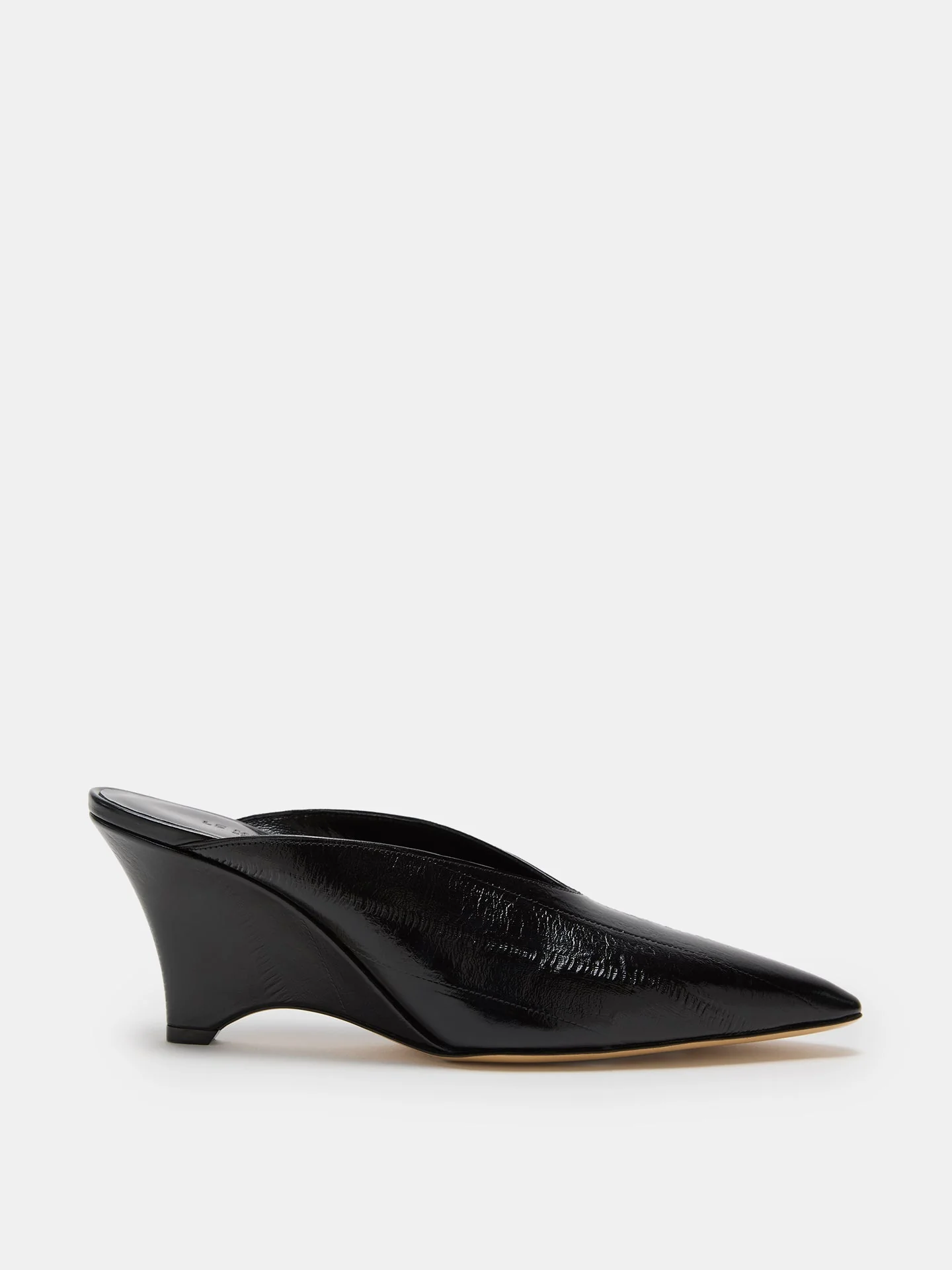 Le Monde Beryl - Victoria Wedge / Black Leather Eel Effect