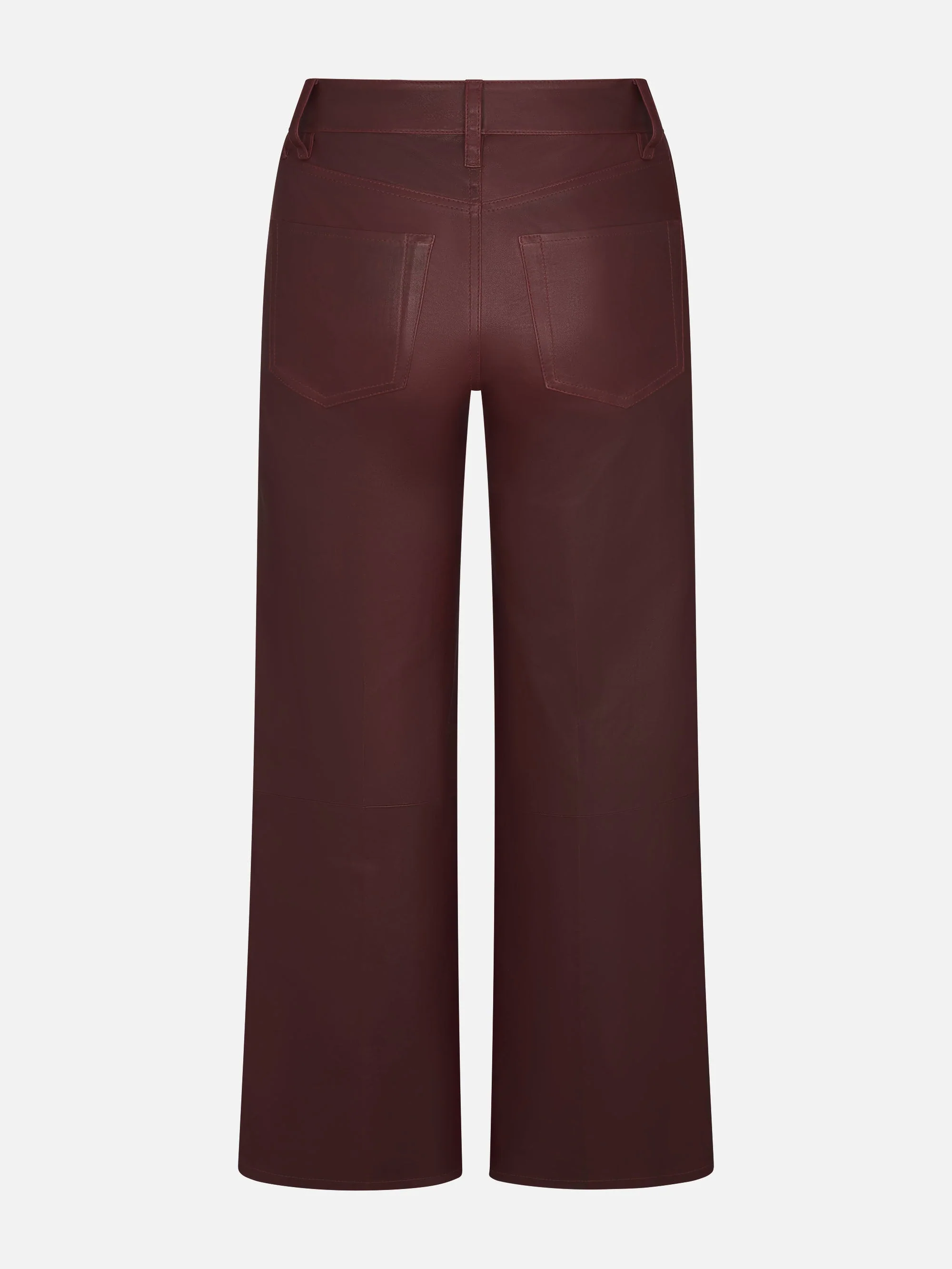 FRAME - Le Slim Palazzo Leather Crop - Image 3