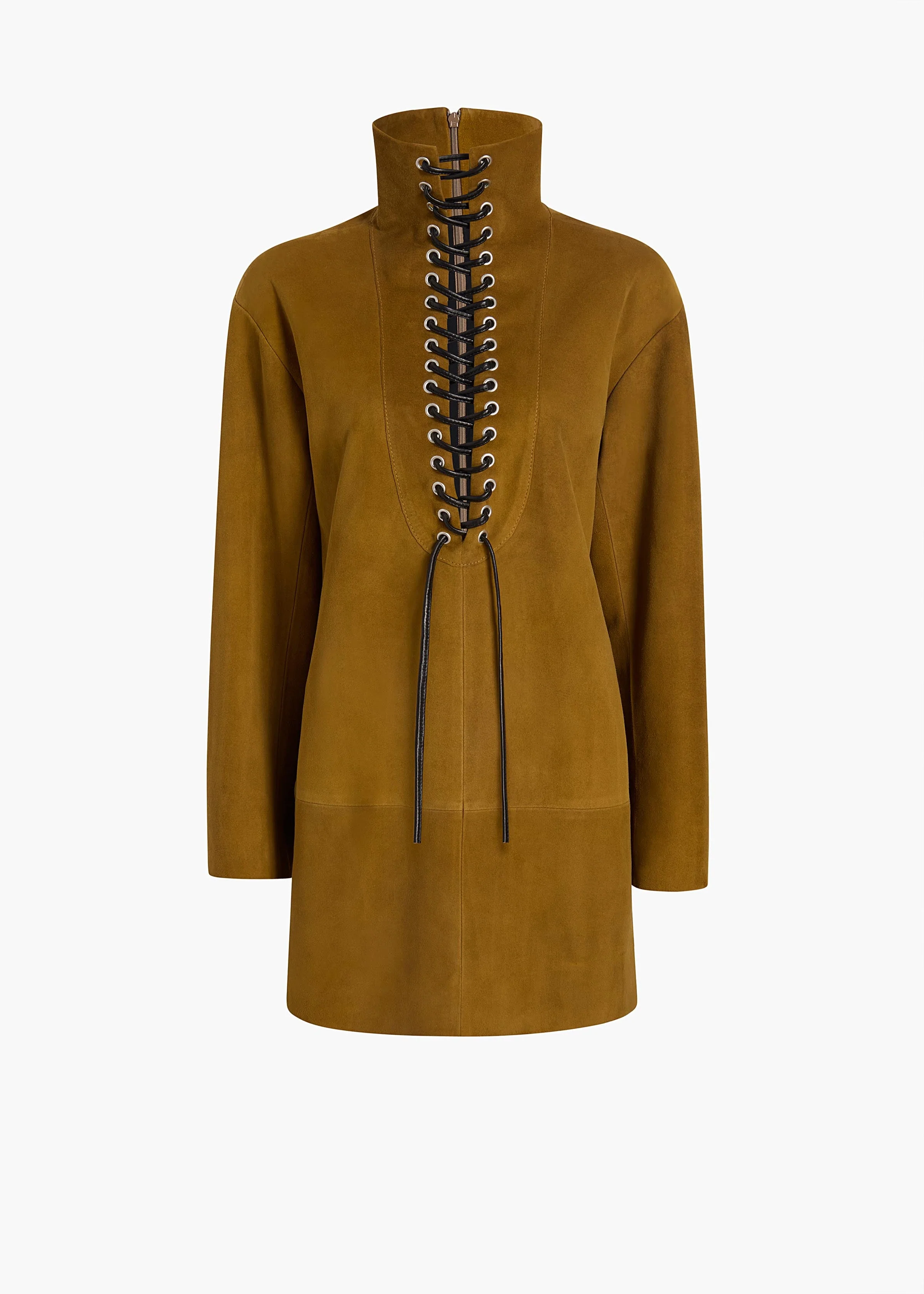 Khaite - Lee Dress in Toffee Suede - Image 8