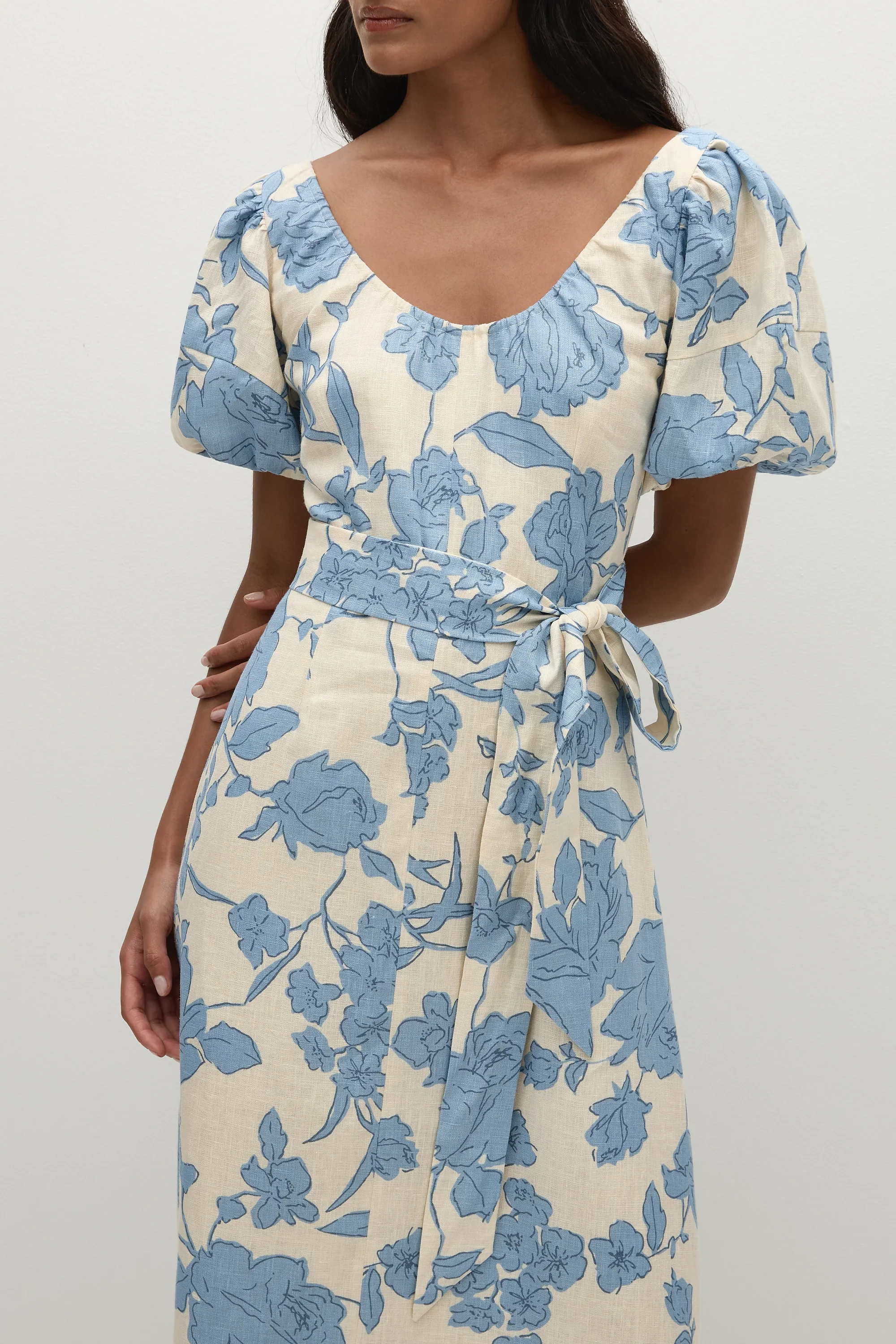 Faithfull - Leiria Midi Dress Oline Floral - Image 3