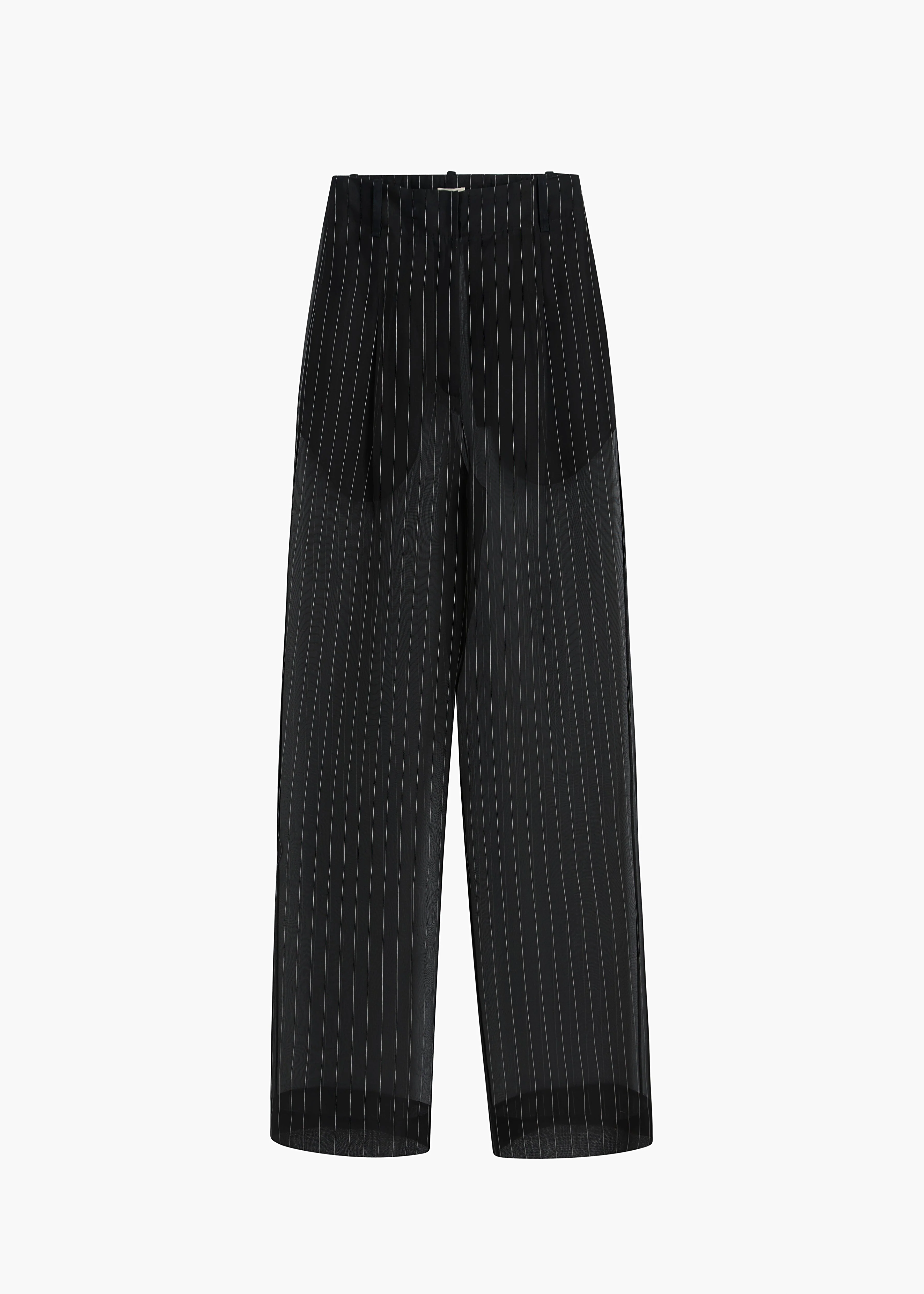 Khaite - Lenton Pant in Black with White Stripe