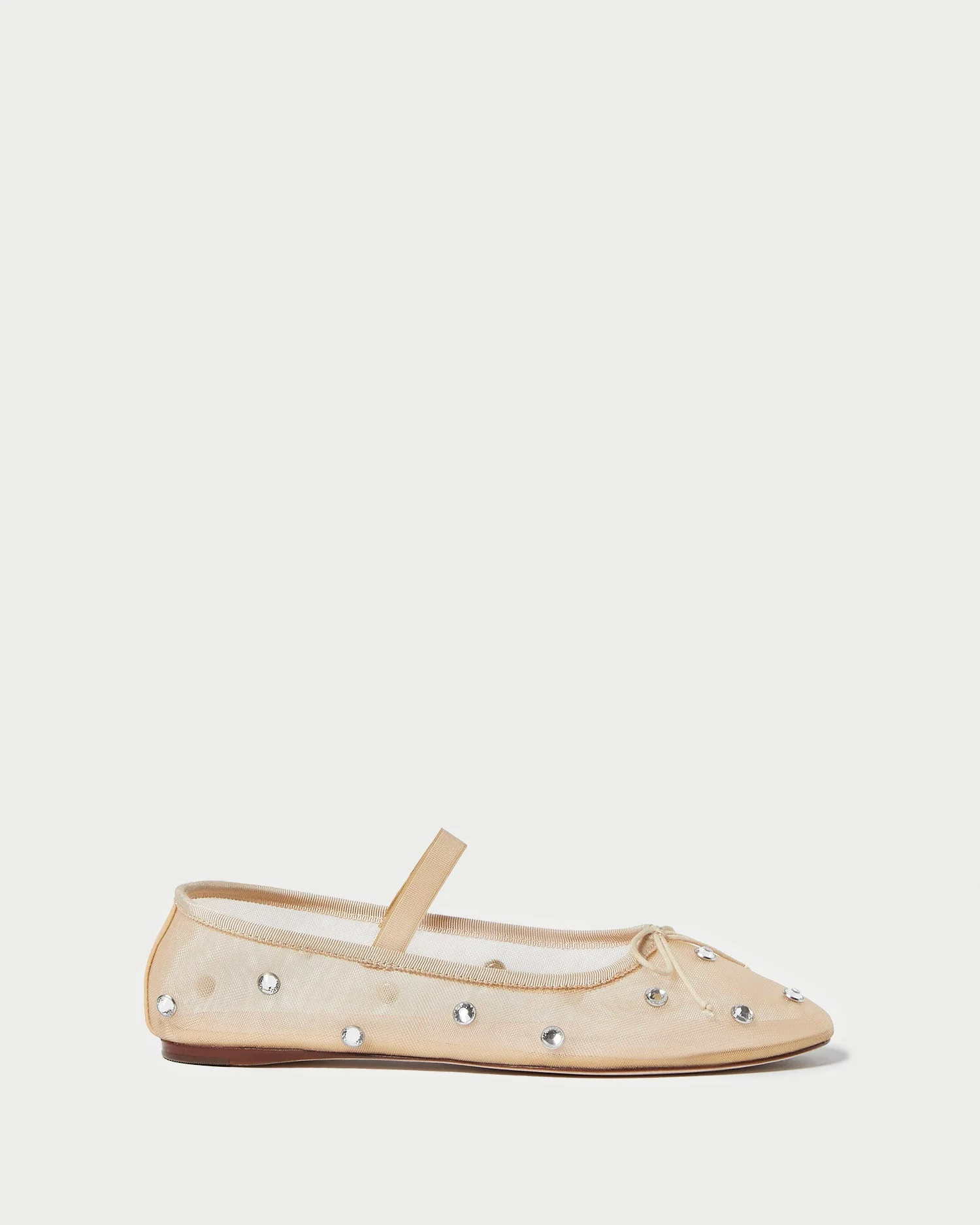Loeffler Randall - Leonie Caramel/Crystal Ballet Flat - Image 3