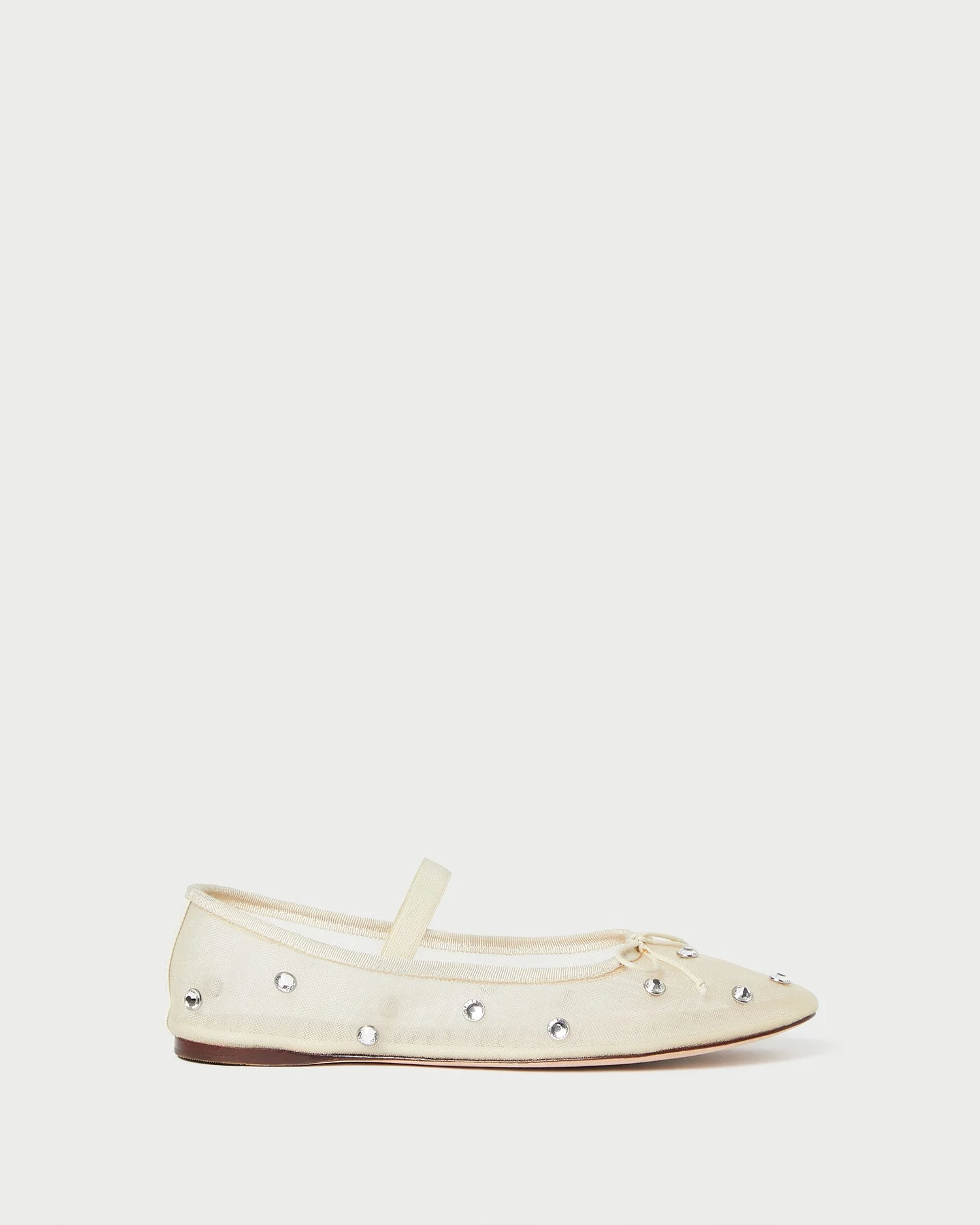 Loeffler Randall - Leonie Cream/Crystal Ballet Flat