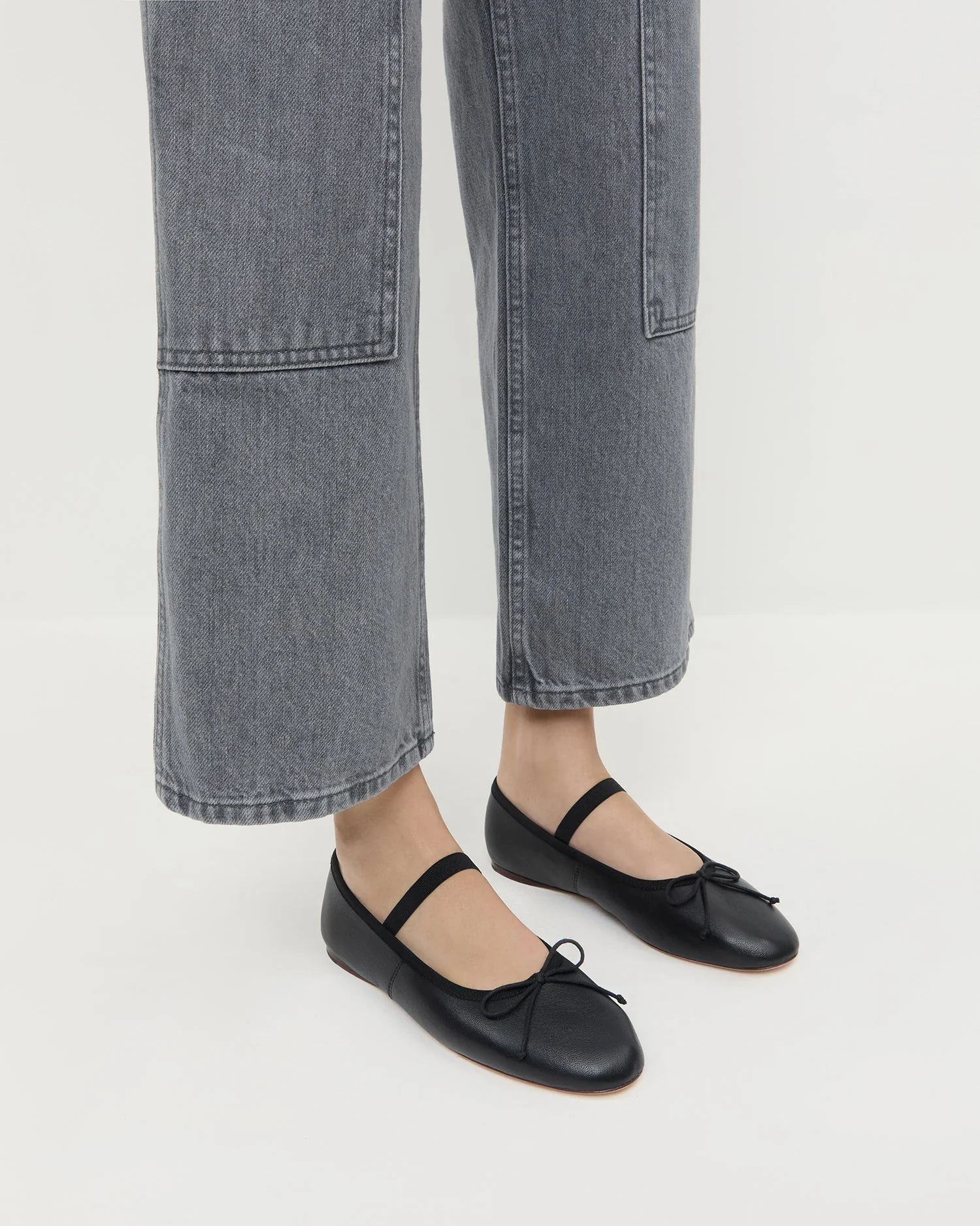 Loeffler Randall - Leonie Black Leather Ballet Flat - Image 2
