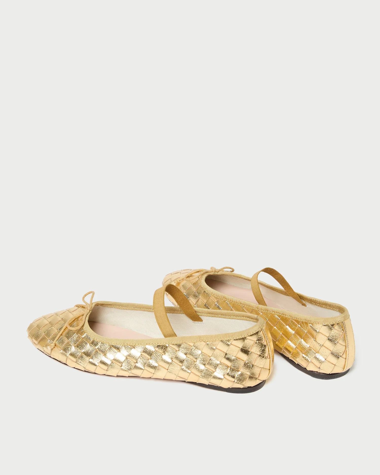 Loeffler Randall - Leonie Gold Woven Ballet Flat - Image 5