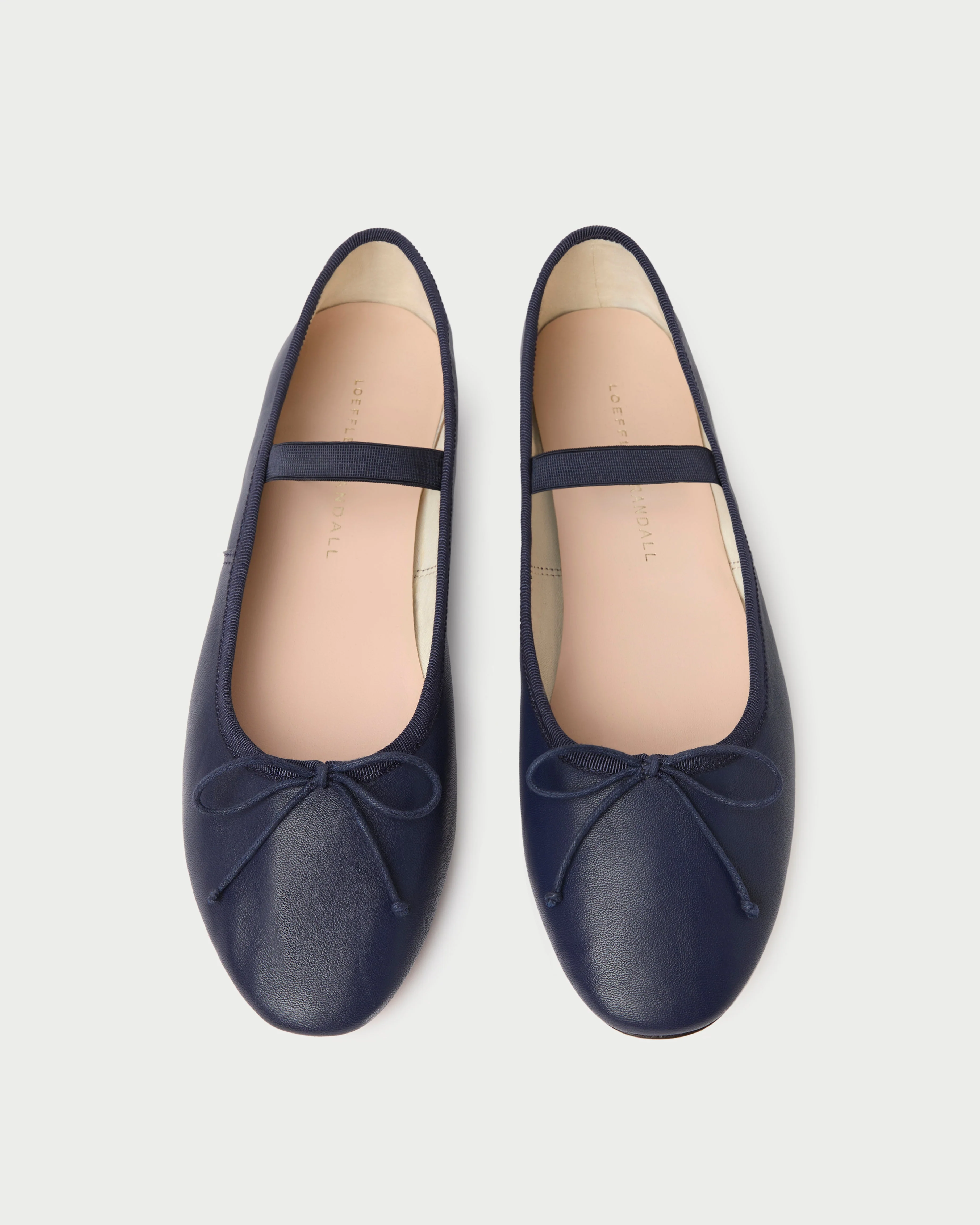 Loeffler Randall - Leonie Navy Leather Ballet Flat