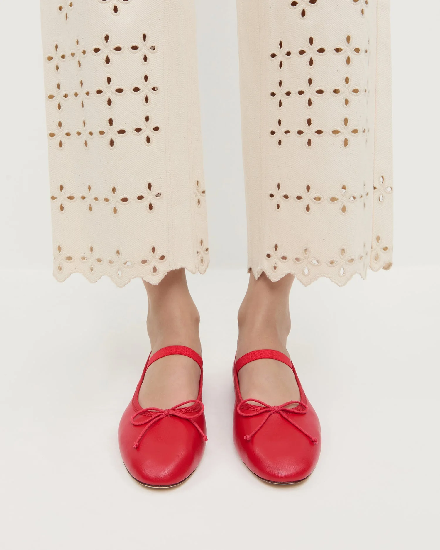 Loeffler Randall - Leonie Red Leather Ballet Flat - Image 2