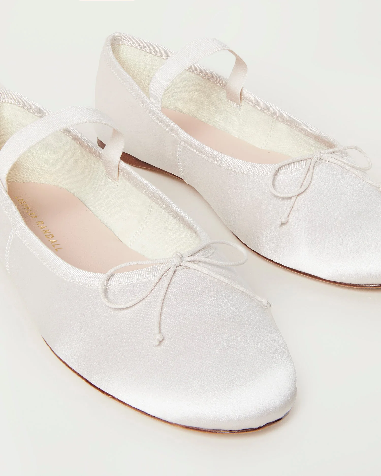 Loeffler Randall - Leonie Cream Satin Ballet Flat - Image 4