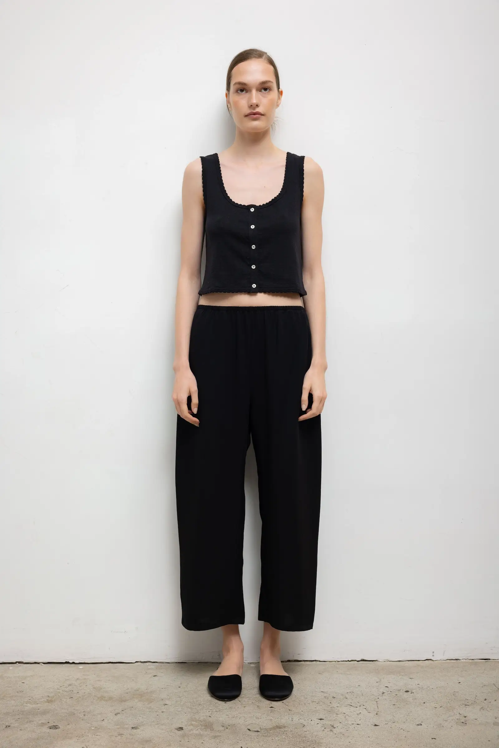 Leset - Pointelle Button Down Tank - Image 3