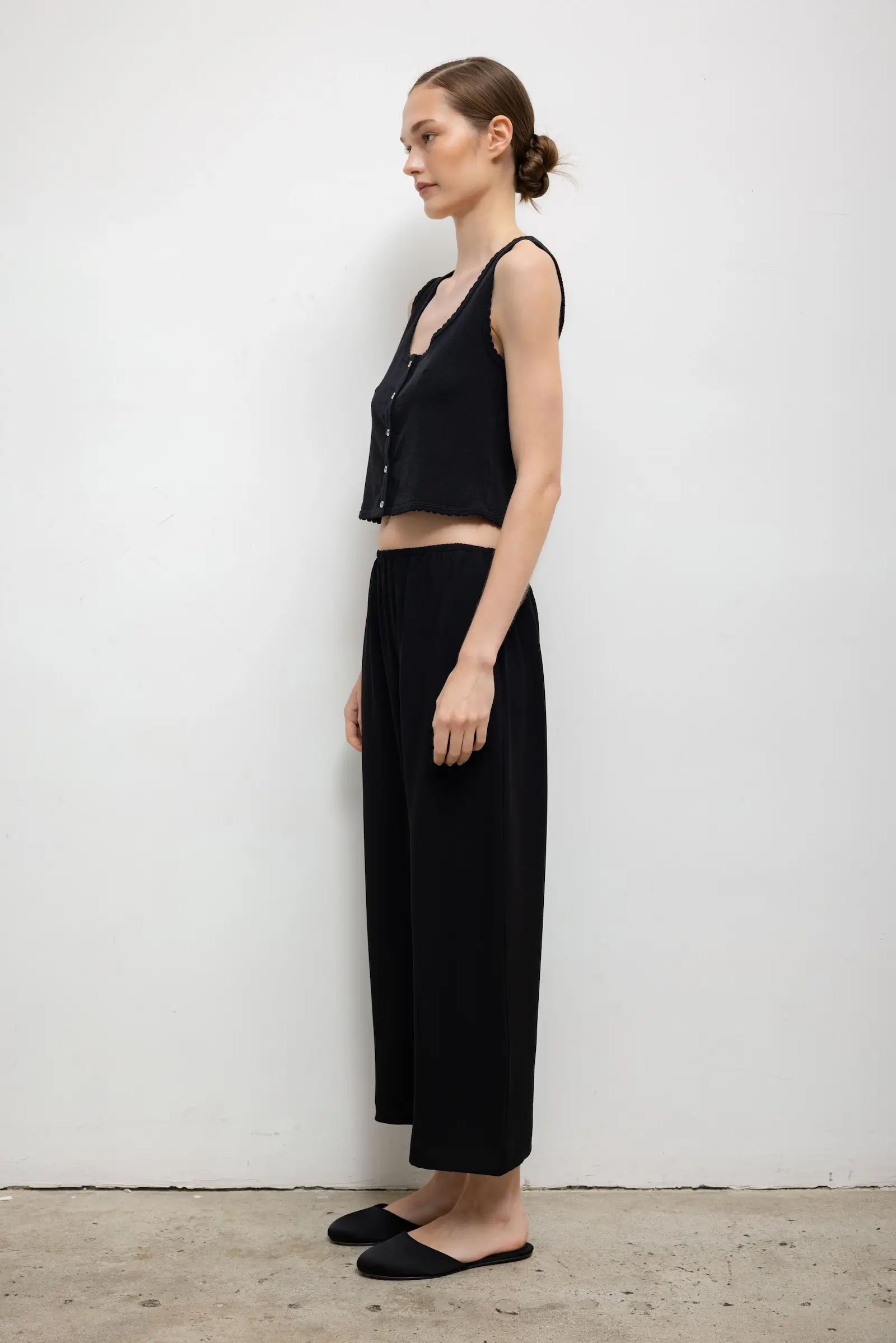 Leset - Pointelle Button Down Tank - Image 6