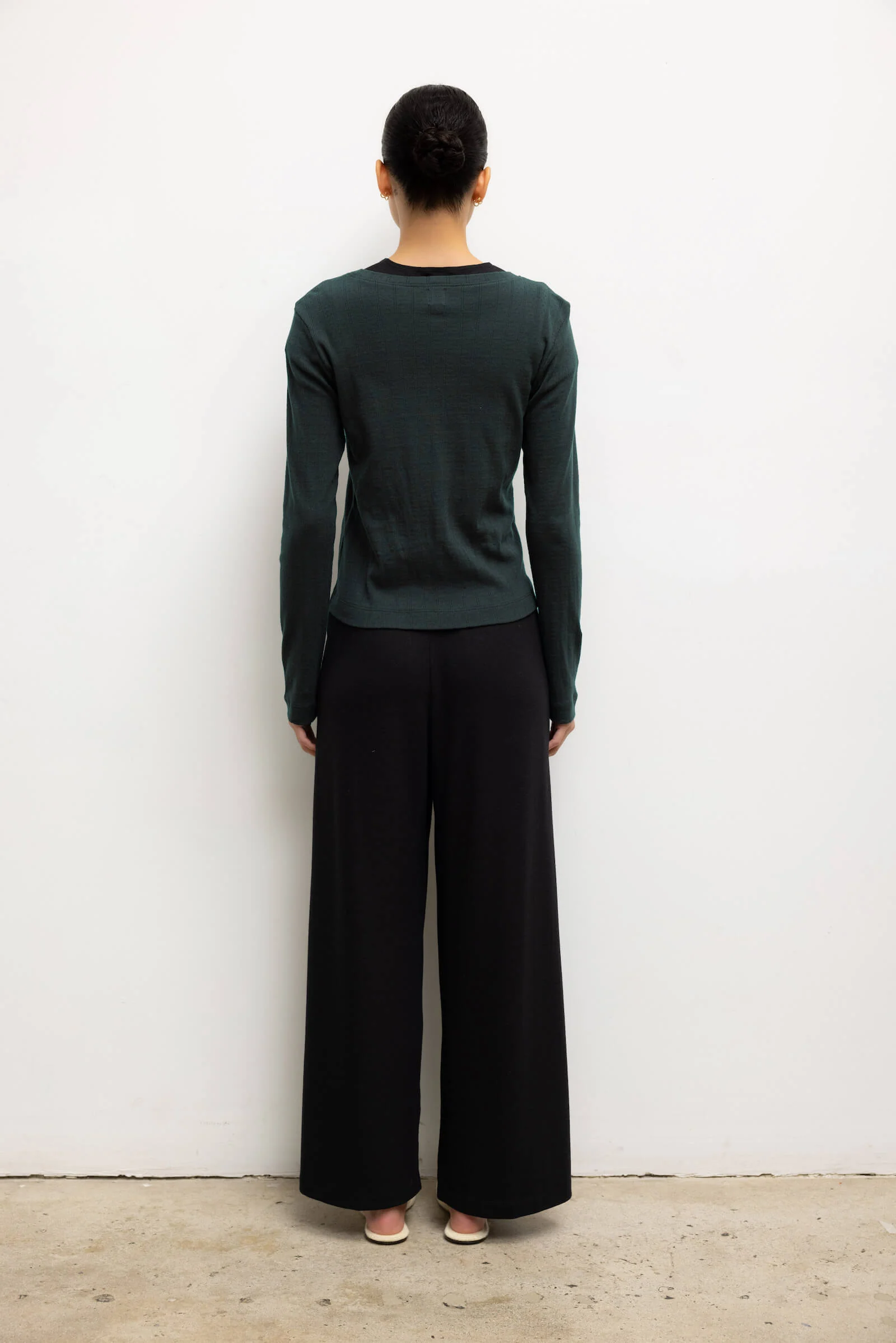 Leset - Pointelle Classic Crew Cardigan - Image 7