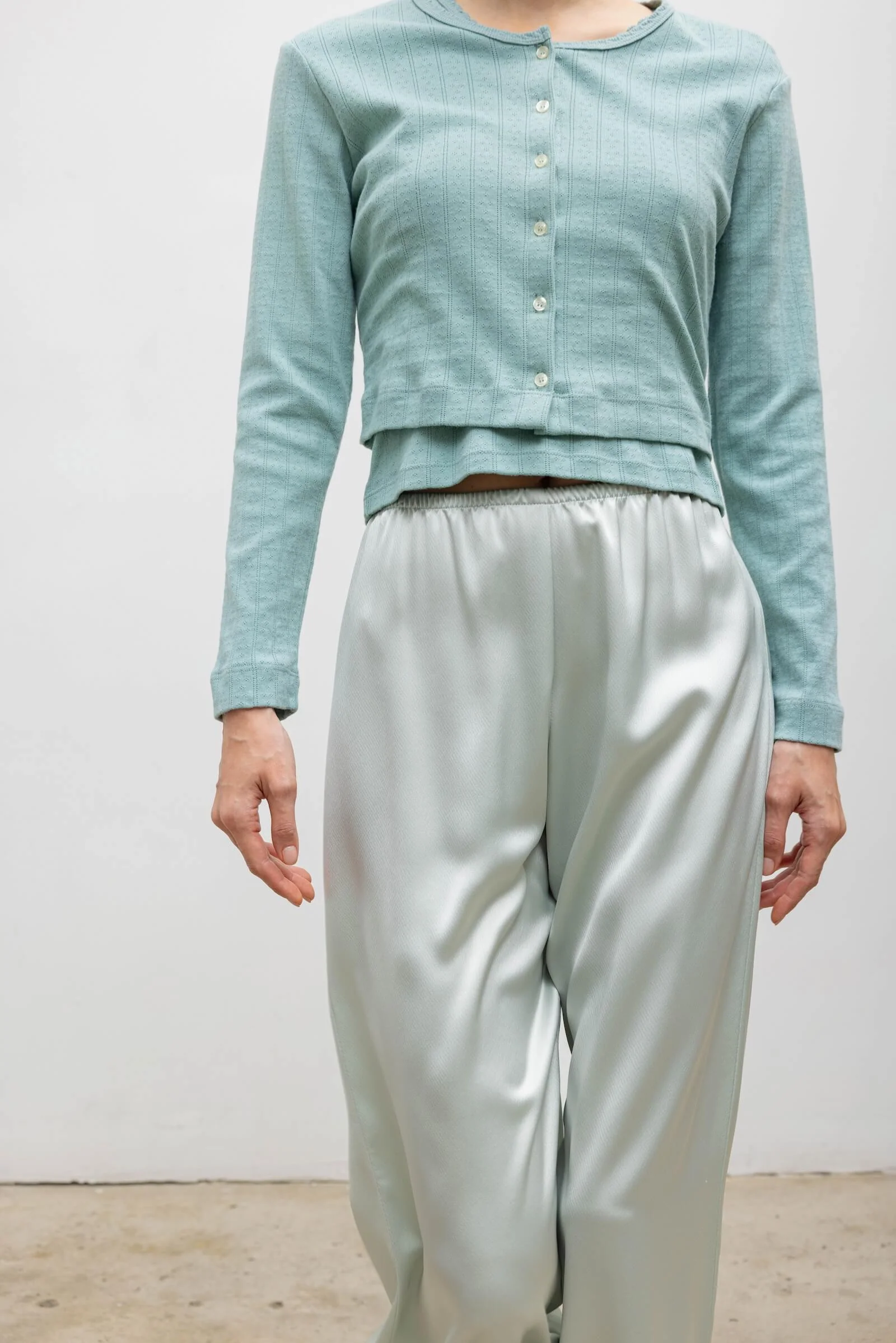 Leset - Pointelle Crop Cardigan - Image 5