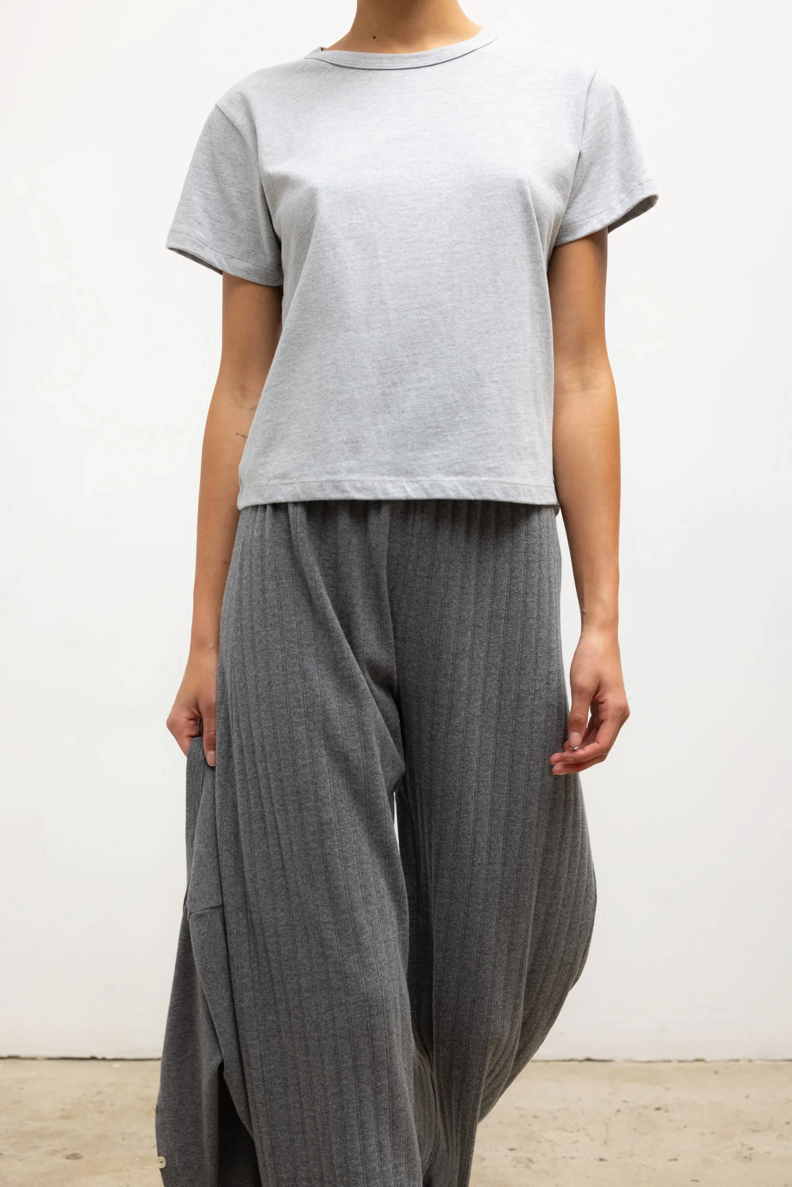 Leset - Pointelle Crop Wide Leg Pant - Image 4