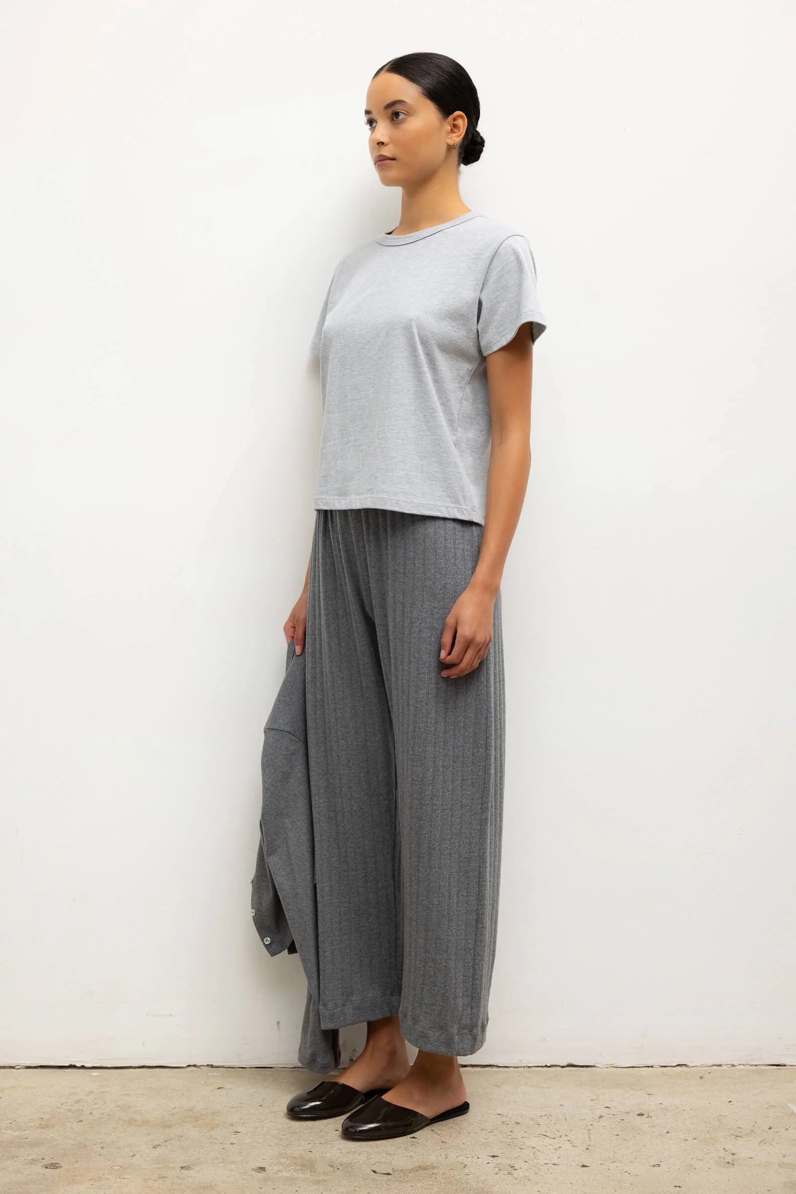 Leset - Pointelle Crop Wide Leg Pant - Image 5