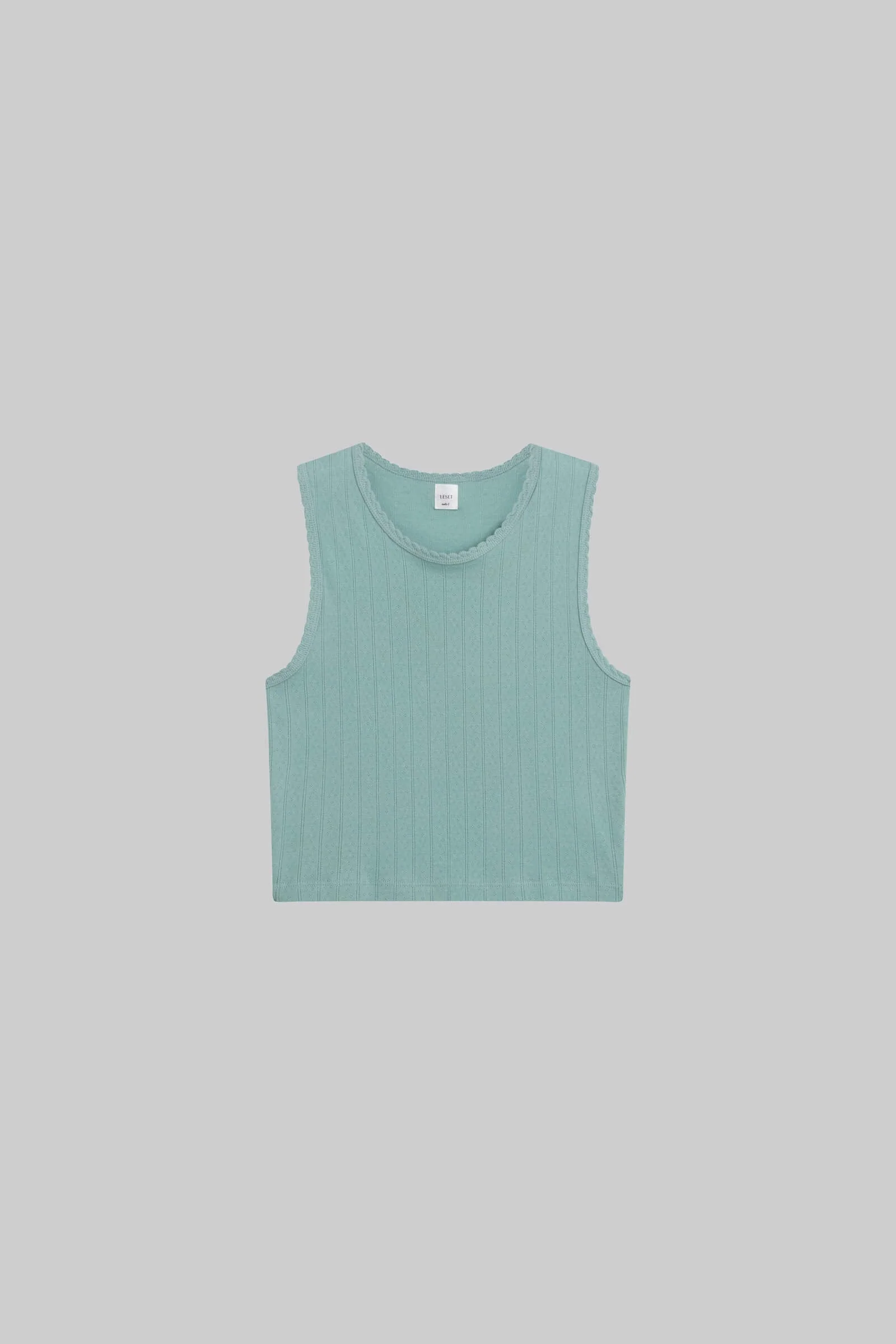 Leset - Pointelle Sleeveless Crew - Image 2