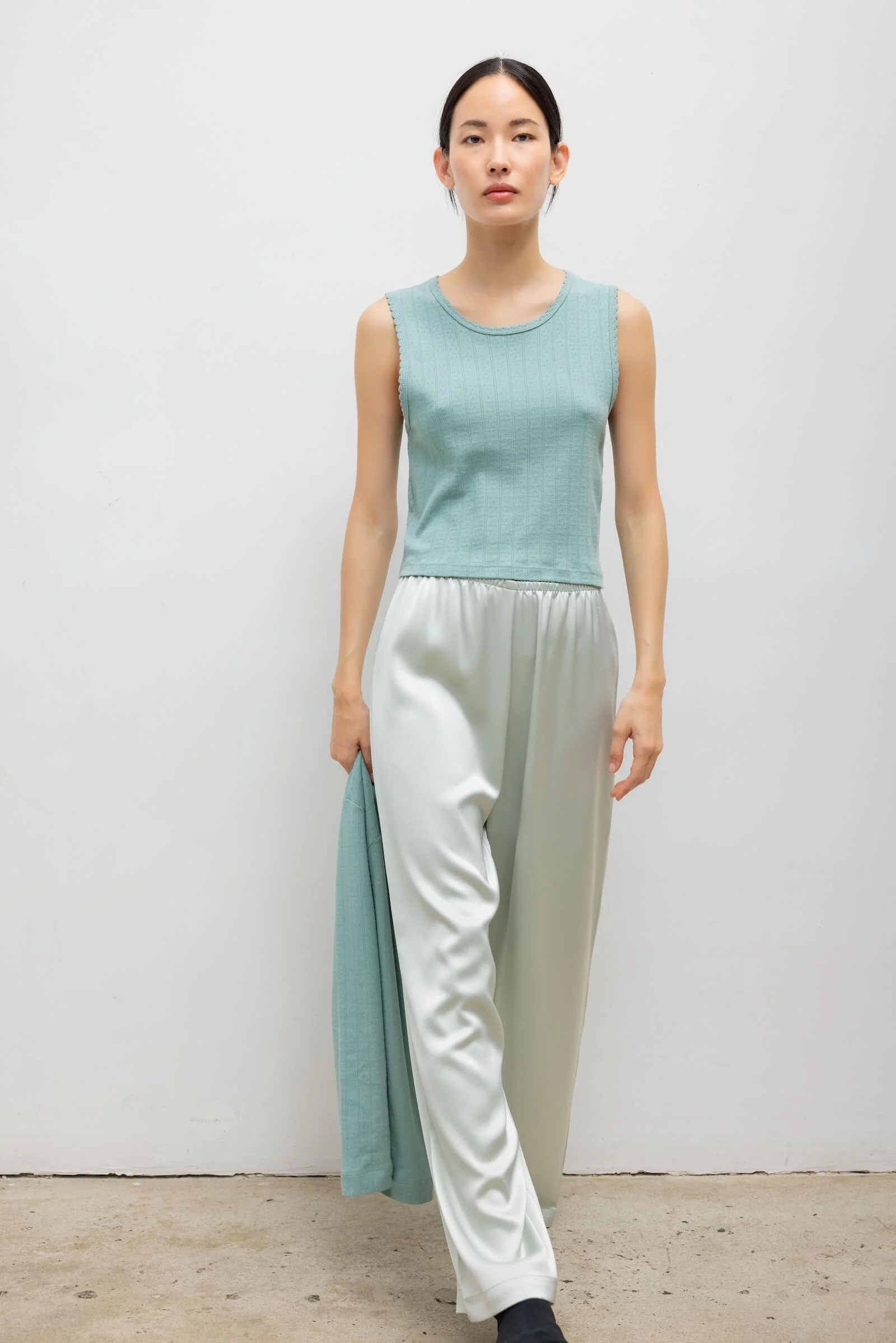 Leset - Pointelle Sleeveless Crew - Image 4