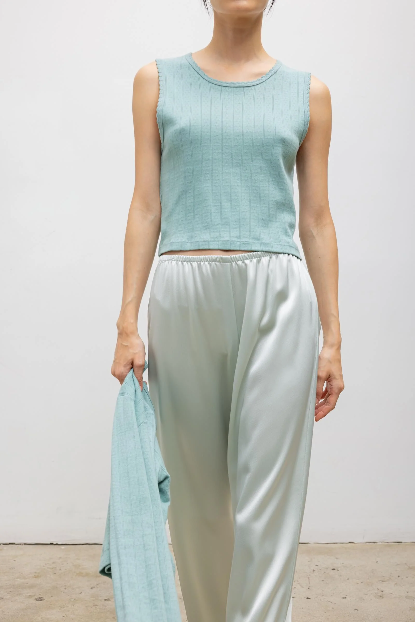 Leset - Pointelle Sleeveless Crew - Image 5