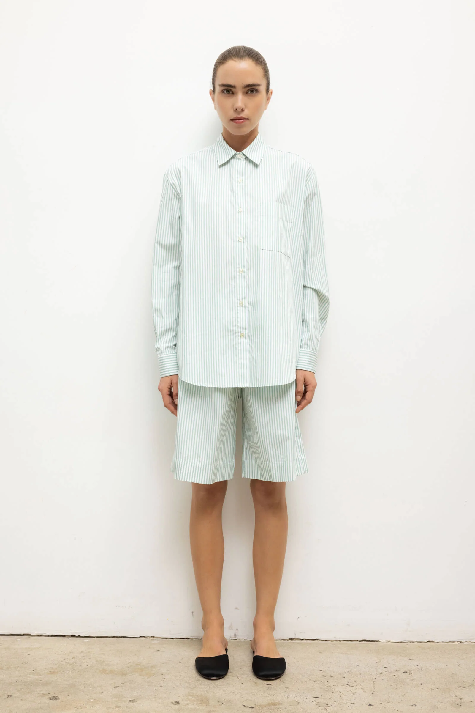 Leset - Yoshi Stripe Classic Oversized Button Down - Image 3
