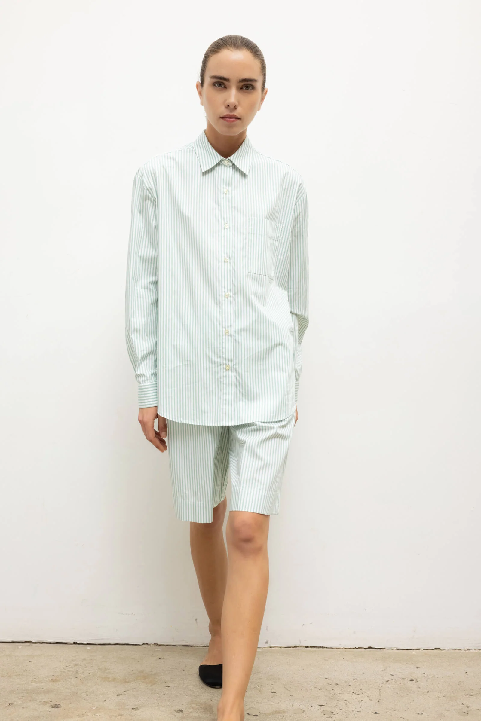 Leset - Yoshi Stripe Classic Oversized Button Down - Image 4