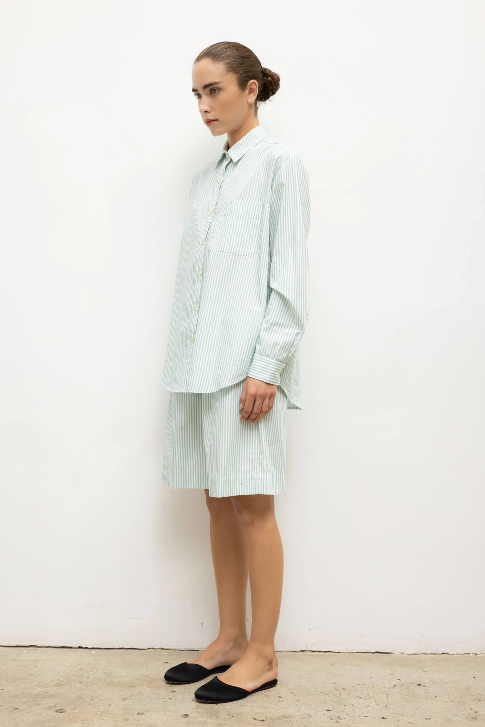 Leset - Yoshi Stripe Classic Oversized Button Down - Image 5