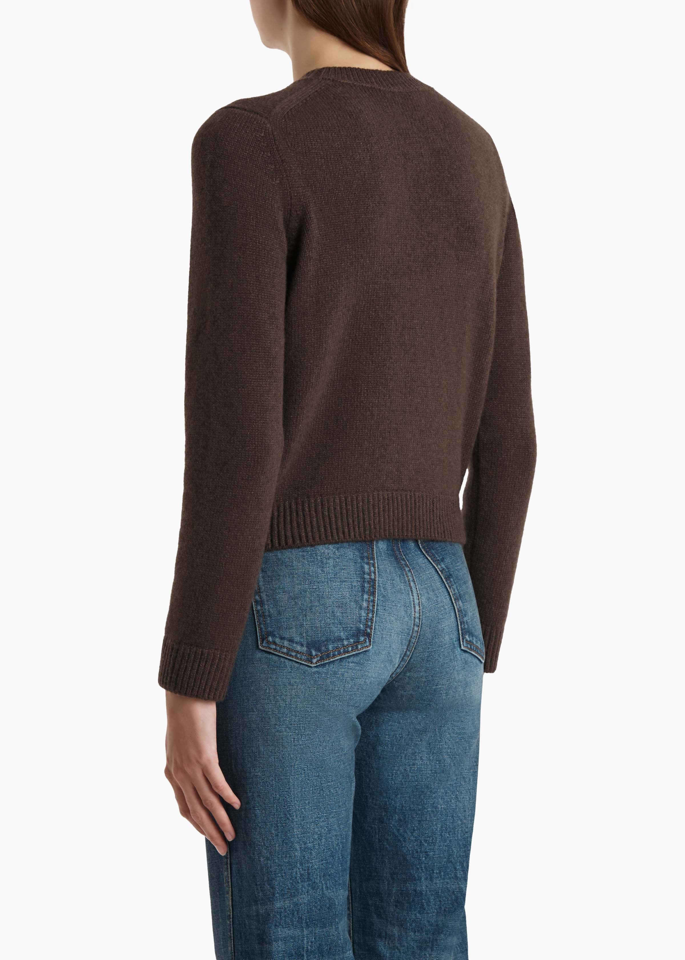 Khaite - Leta Sweater in Coffee - Image 4
