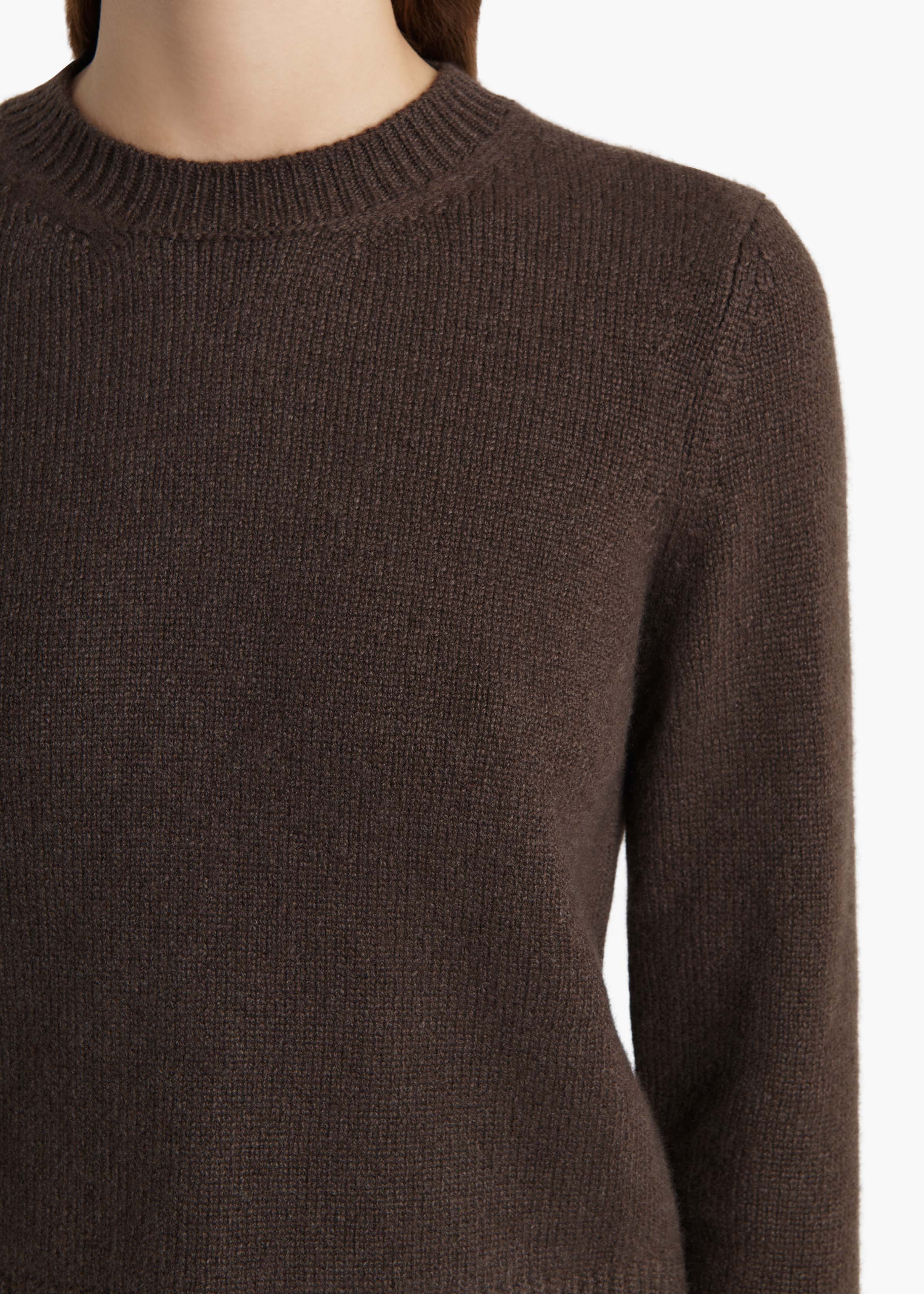 Khaite - Leta Sweater in Coffee - Image 5