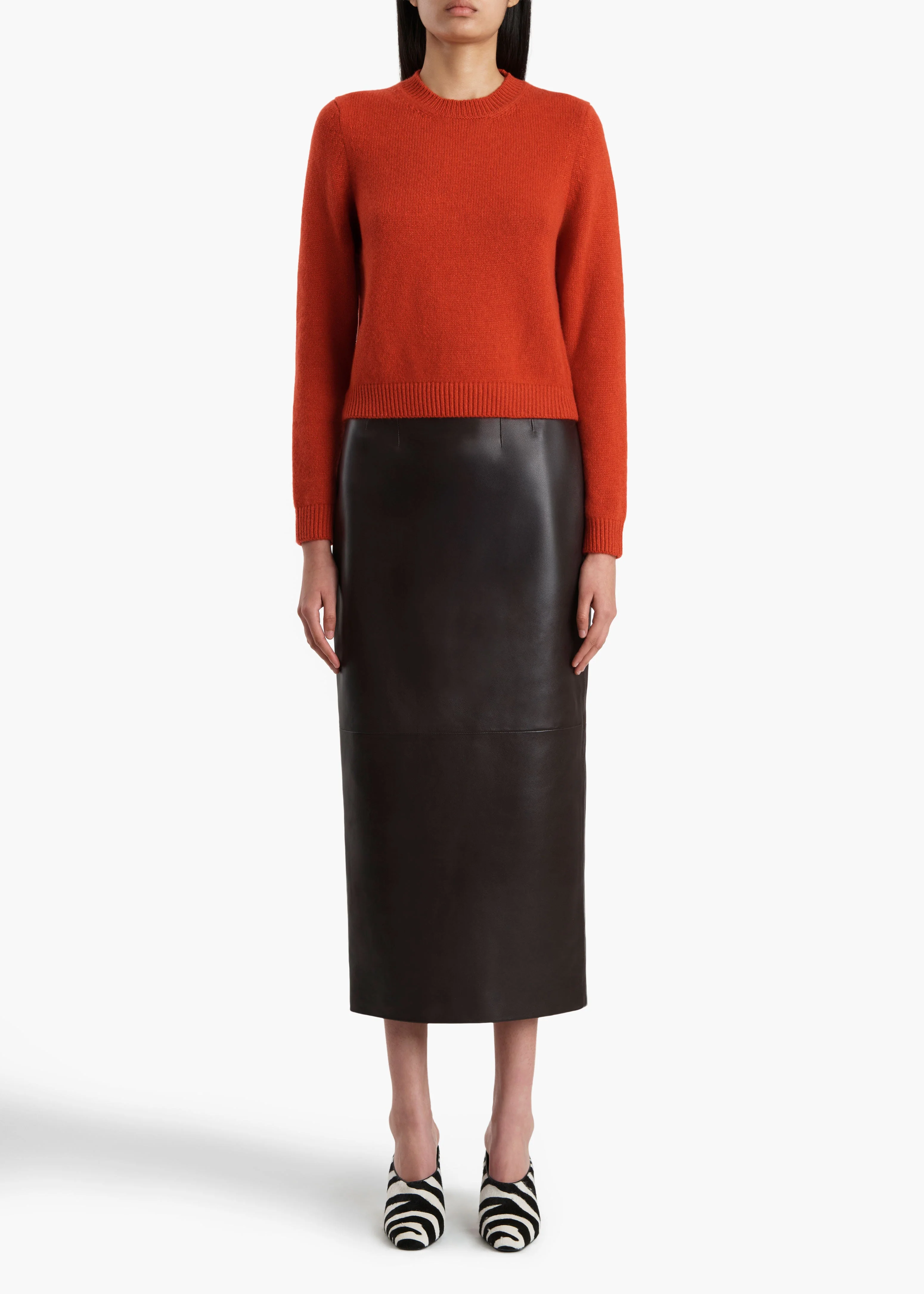 Khaite - Leta Sweater in Persimmon - Image 2